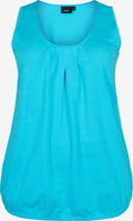 Zizzi Tanktops Top Polly Dames Blauw