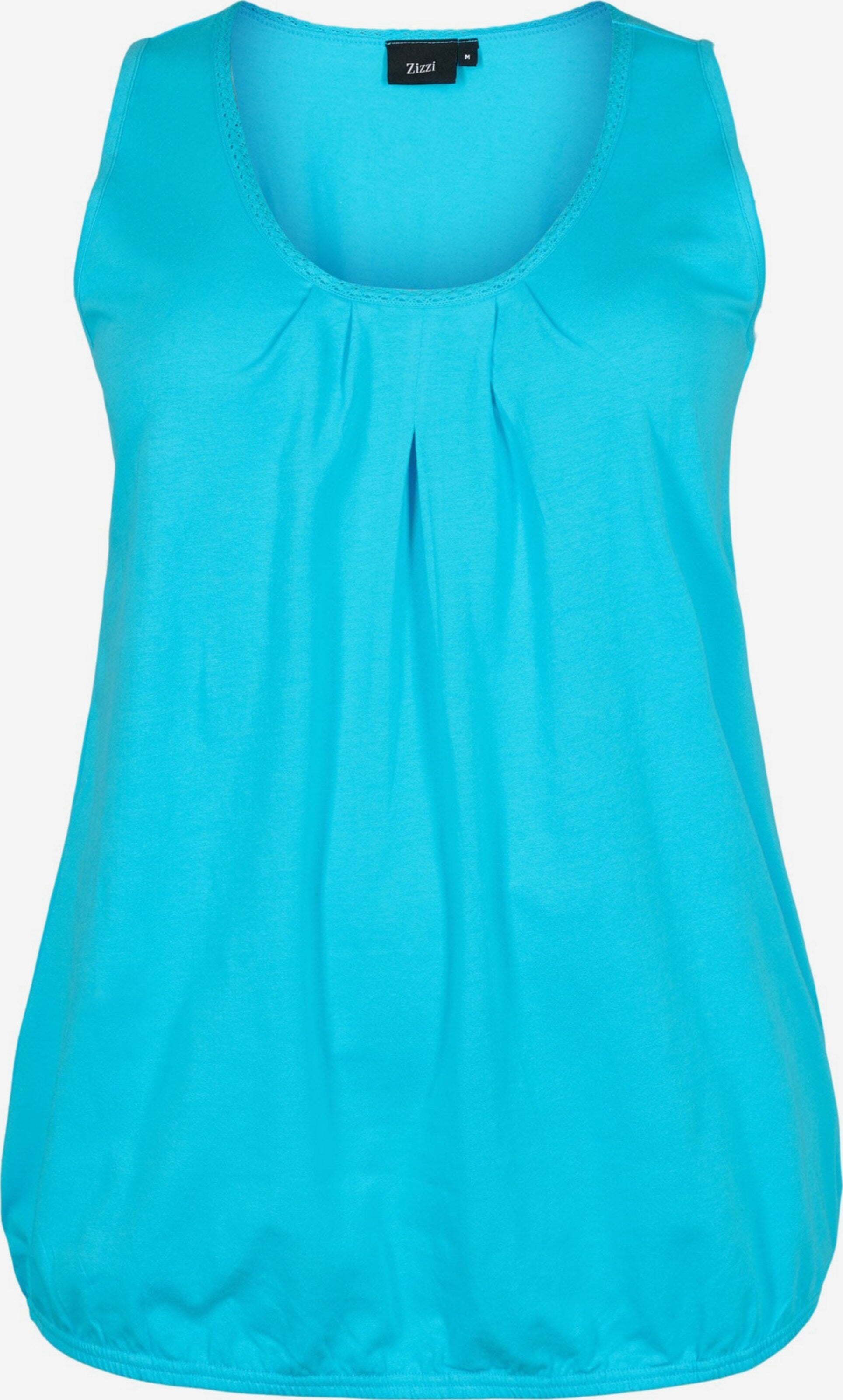 Zizzi Tanktops Top Polly Dames Blauw