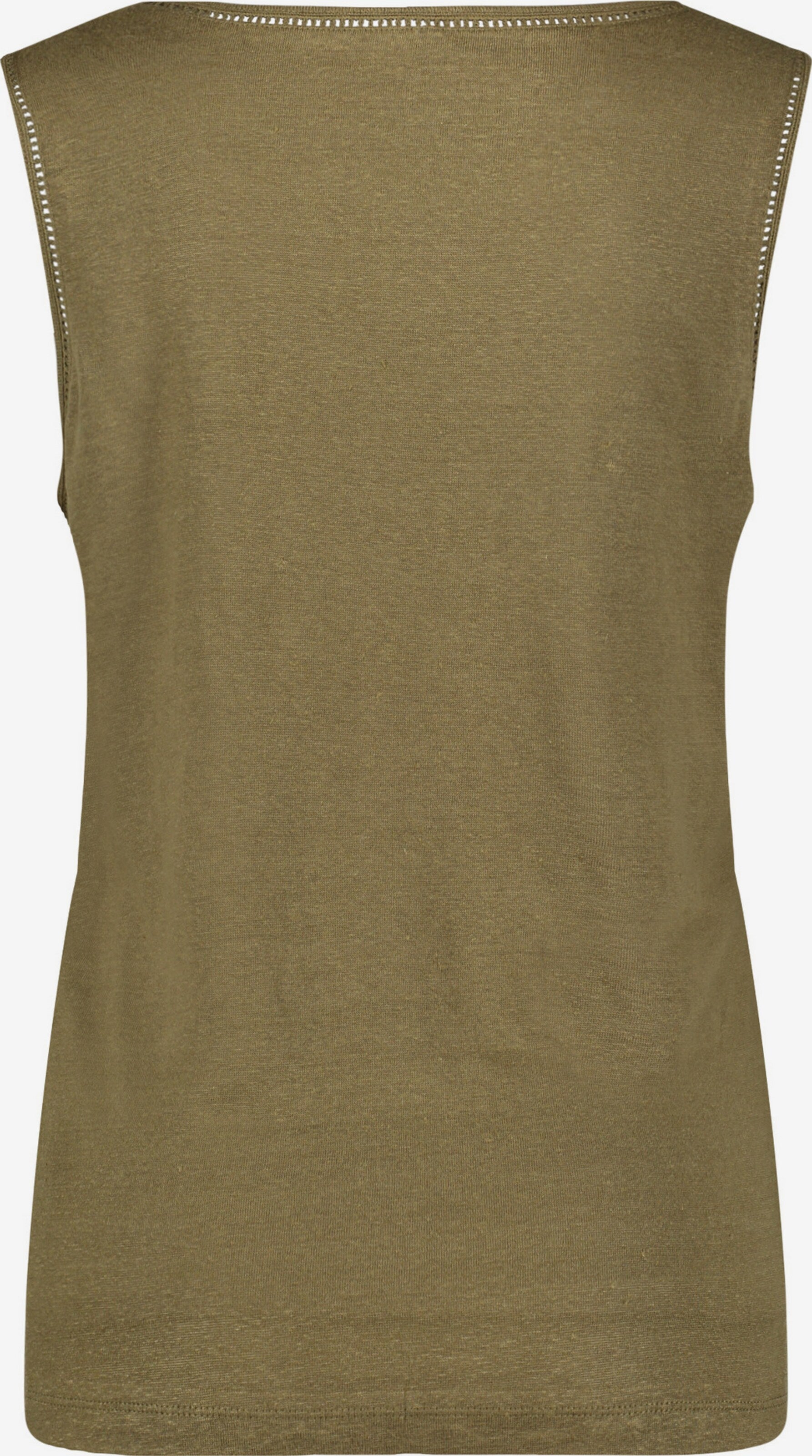 Gerry Weber Mouwloze Shirts Top Dames Olijfgroen