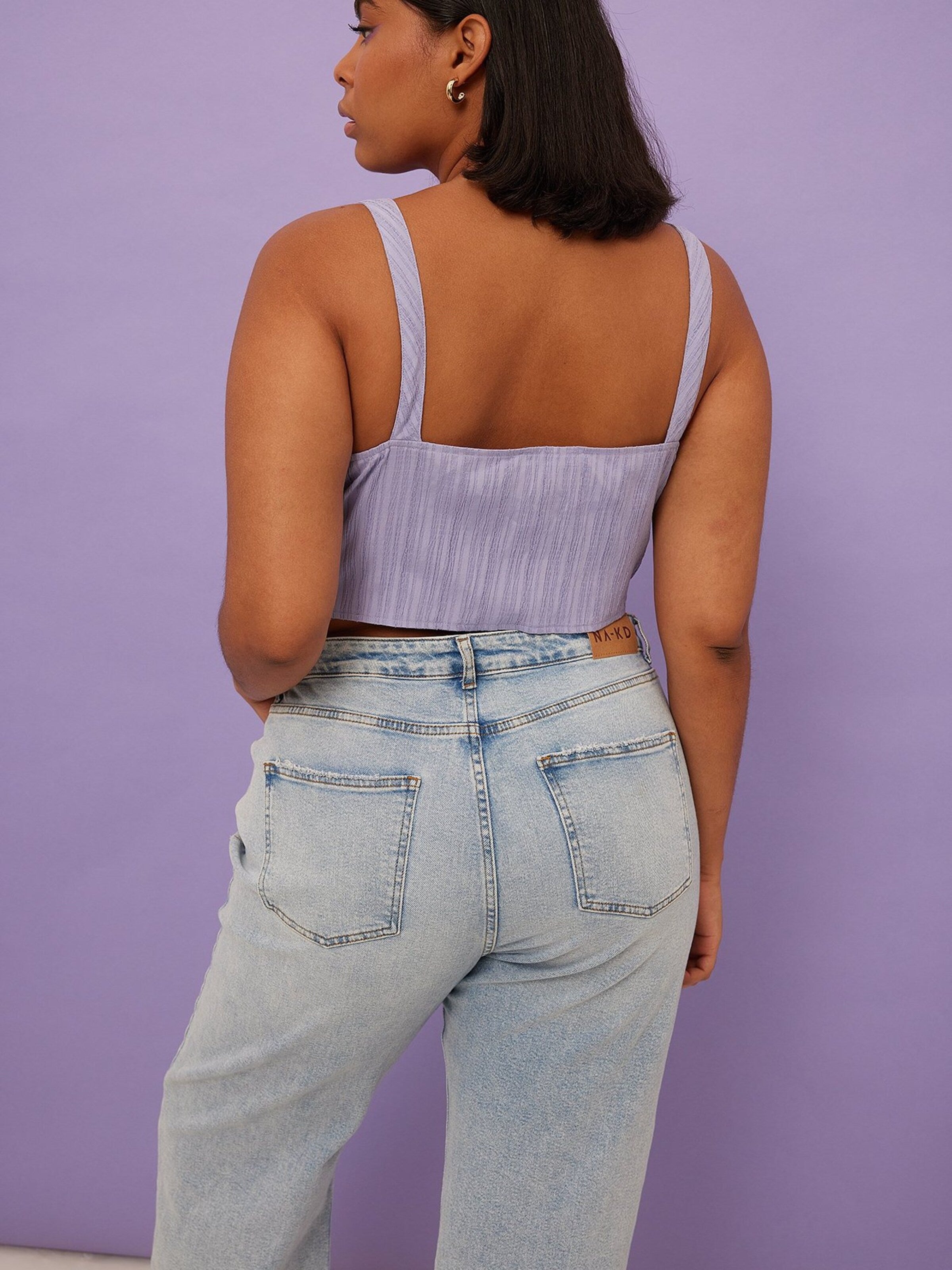 NA-KD Tanktops Top Dames Pastellila