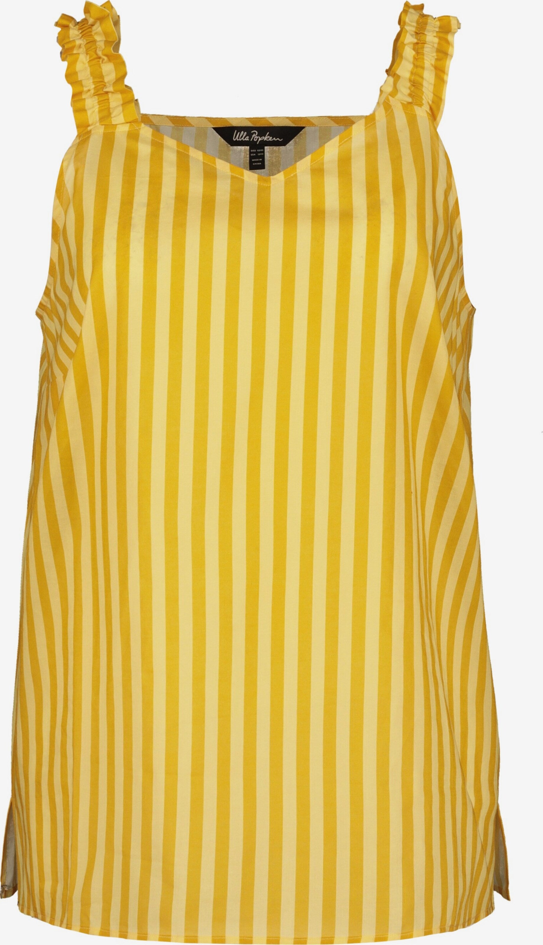 Ulla Popken Mouwloze Shirts Top Dames Geel / Lichtgeel