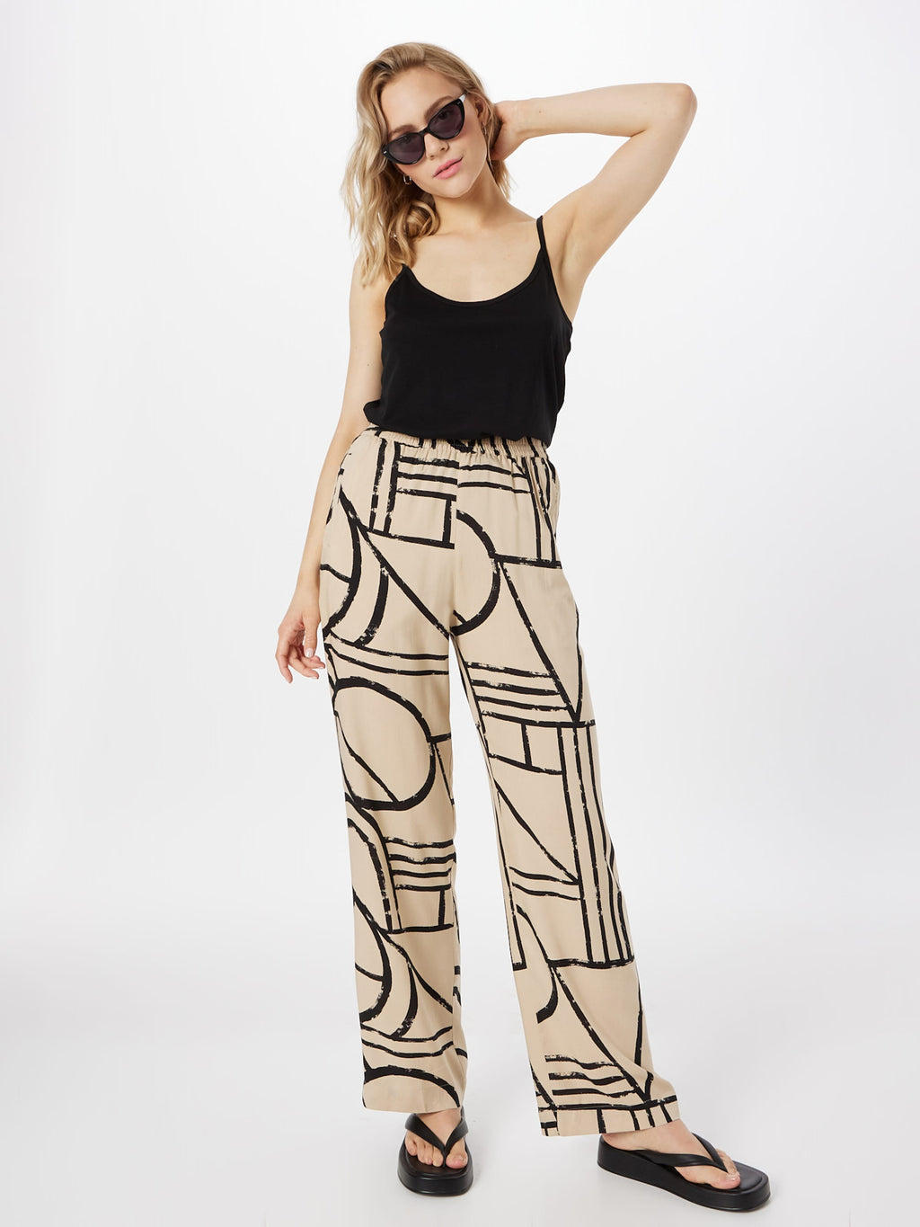 ONLY Tanktops Top MAY Dames Kaki / Zwart