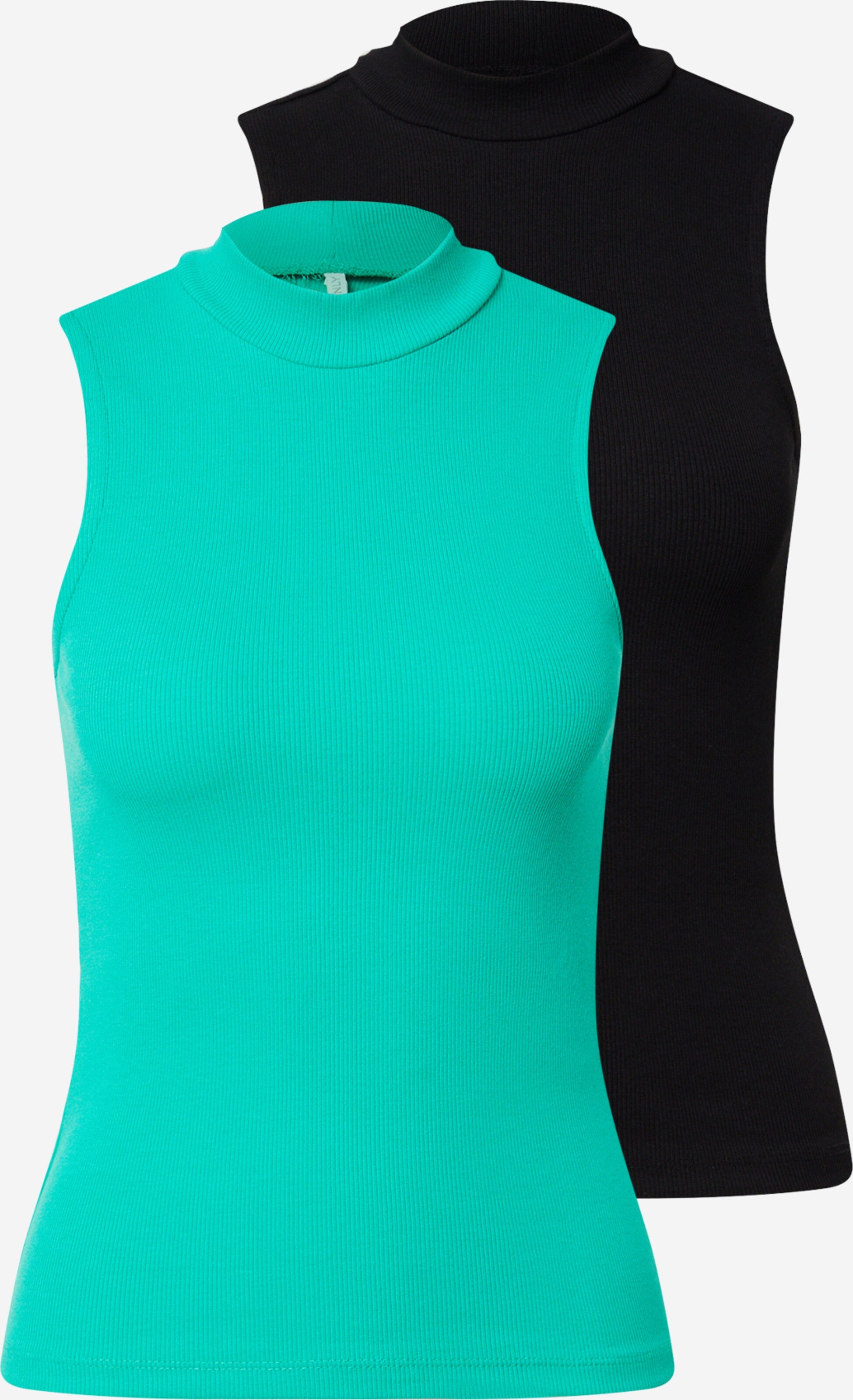 ONLY Mouwloze Shirts Top NULAN Dames Jade Groen / Zwart