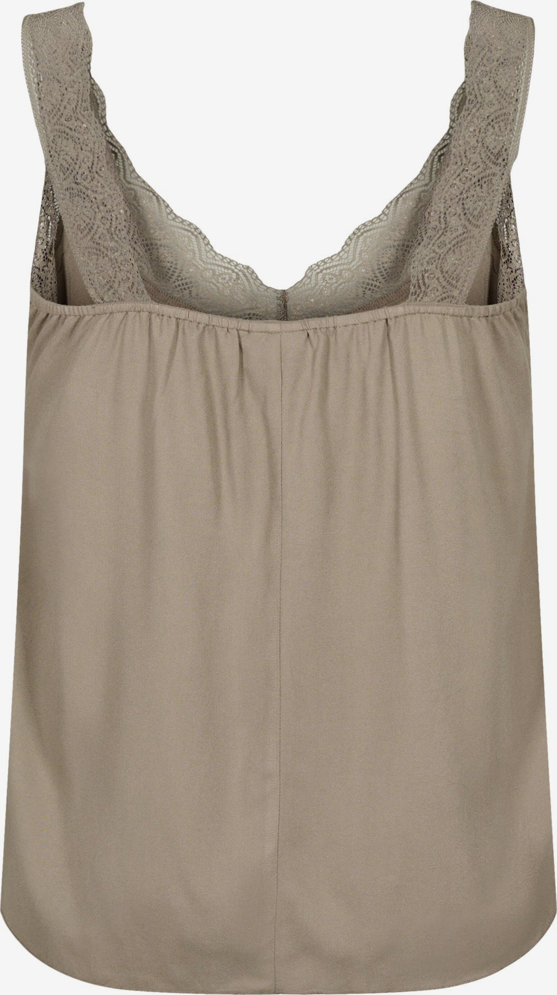 Zizzi Kanten Tops Top Cabali Dames Beige