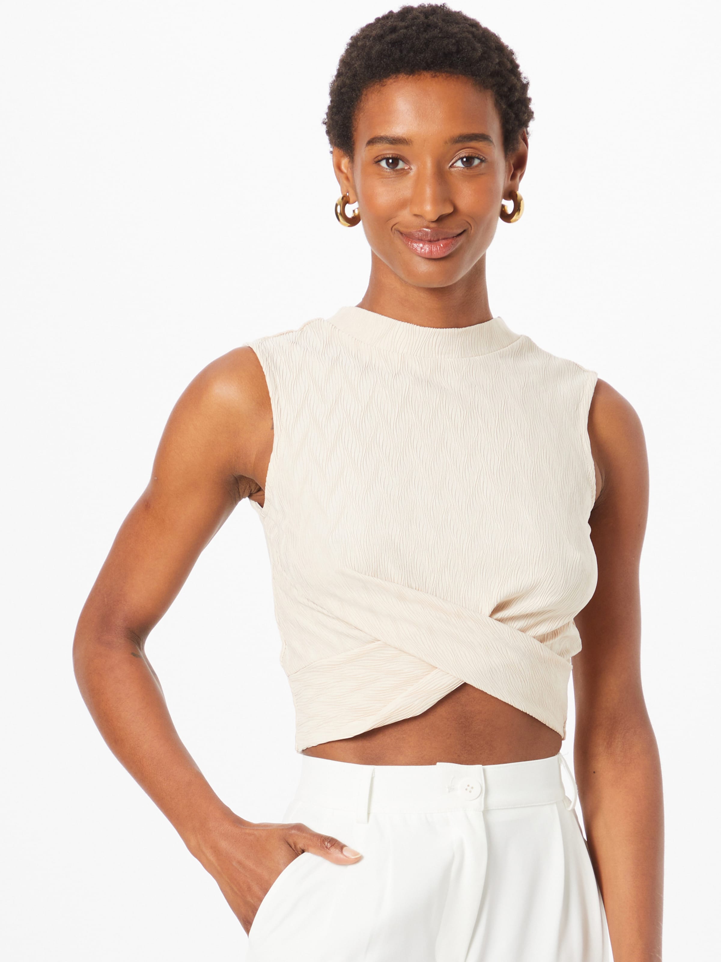About You Crop Tops Top Malena Dames Crème