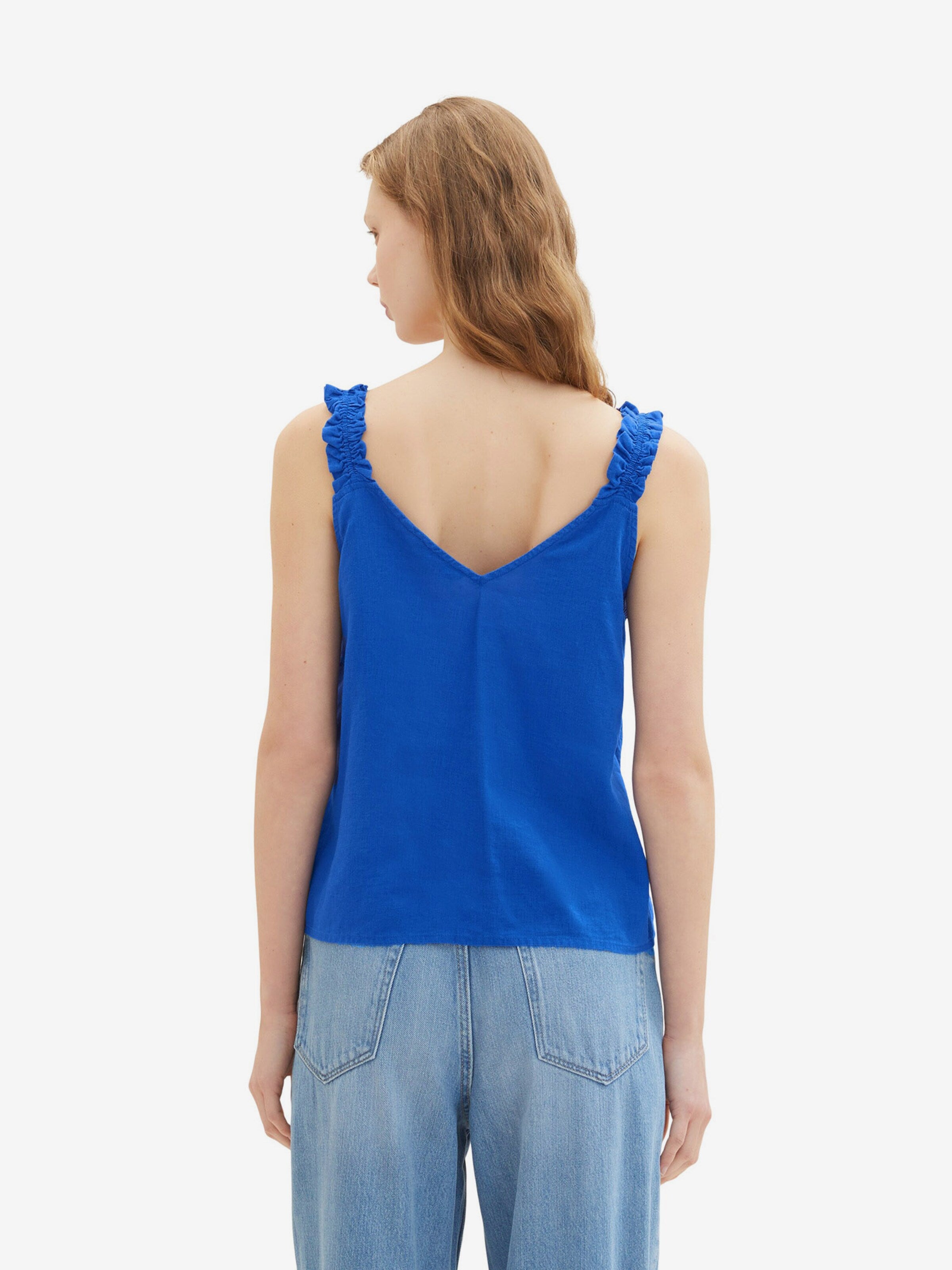 TOM TAILOR Denim Blouse Tops Blouse Dames Royal Blue/koningsblauw