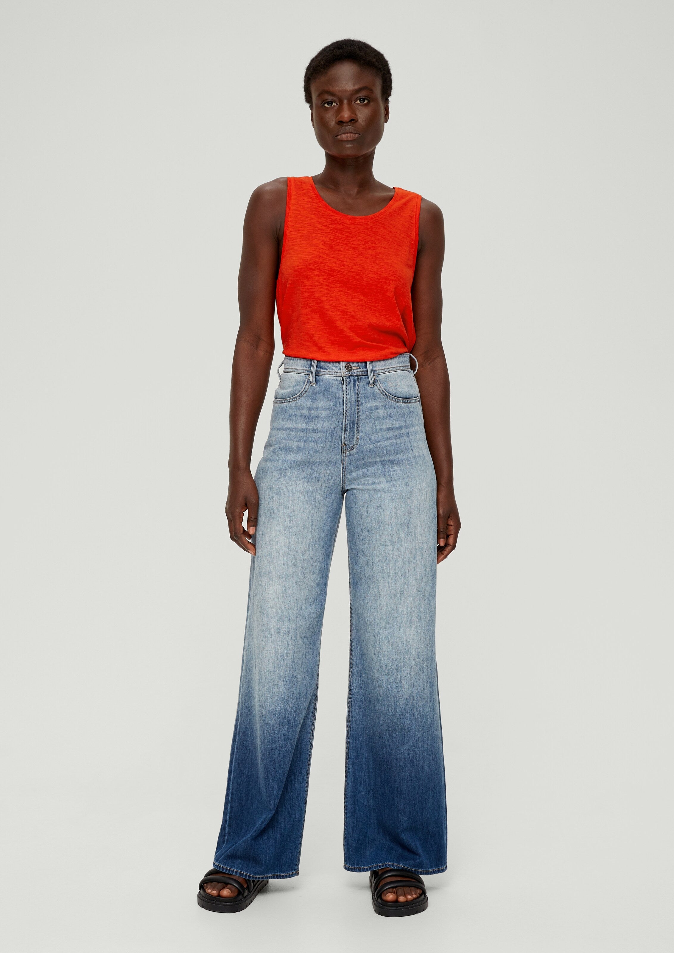 S.Oliver Mouwloze Shirts Top Dames Neonoranje