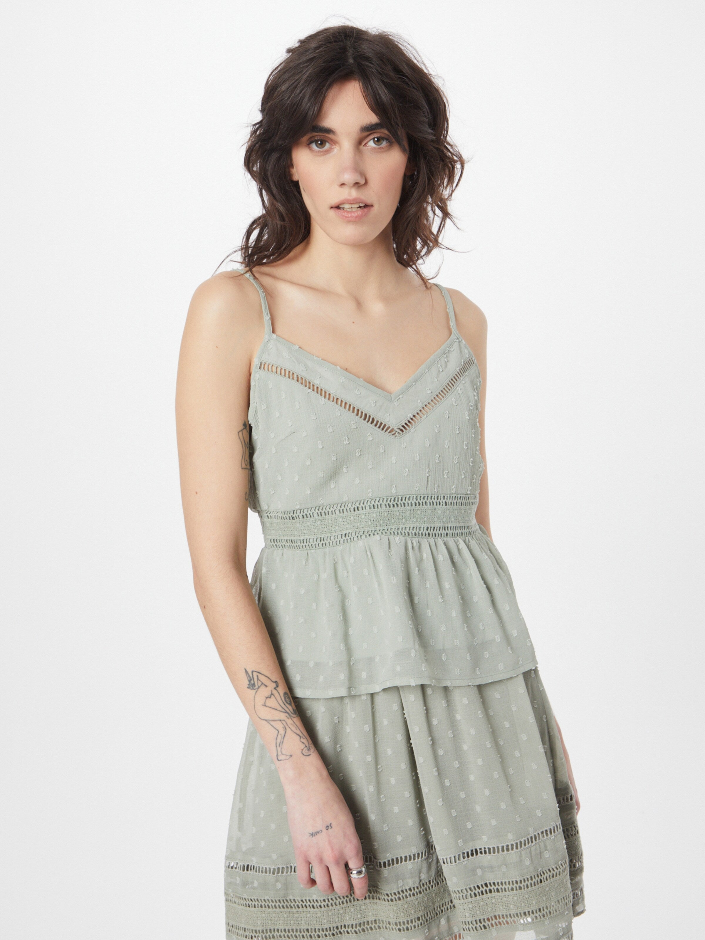 About You Spaghetti Tops Top Laila Dames Pastelgroen