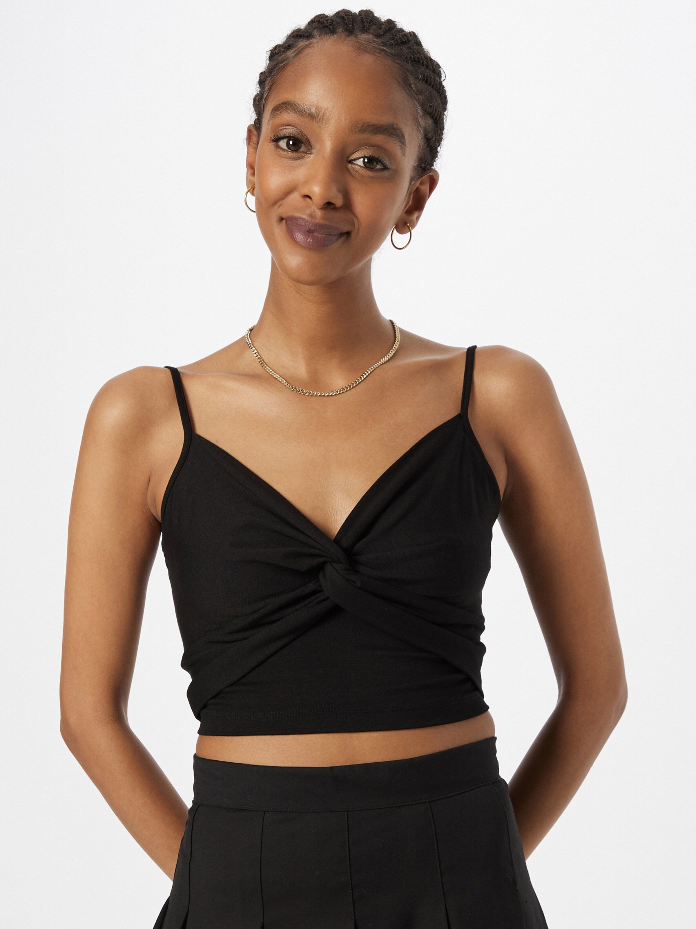About You Crop Tops Top Julia Dames Zwart