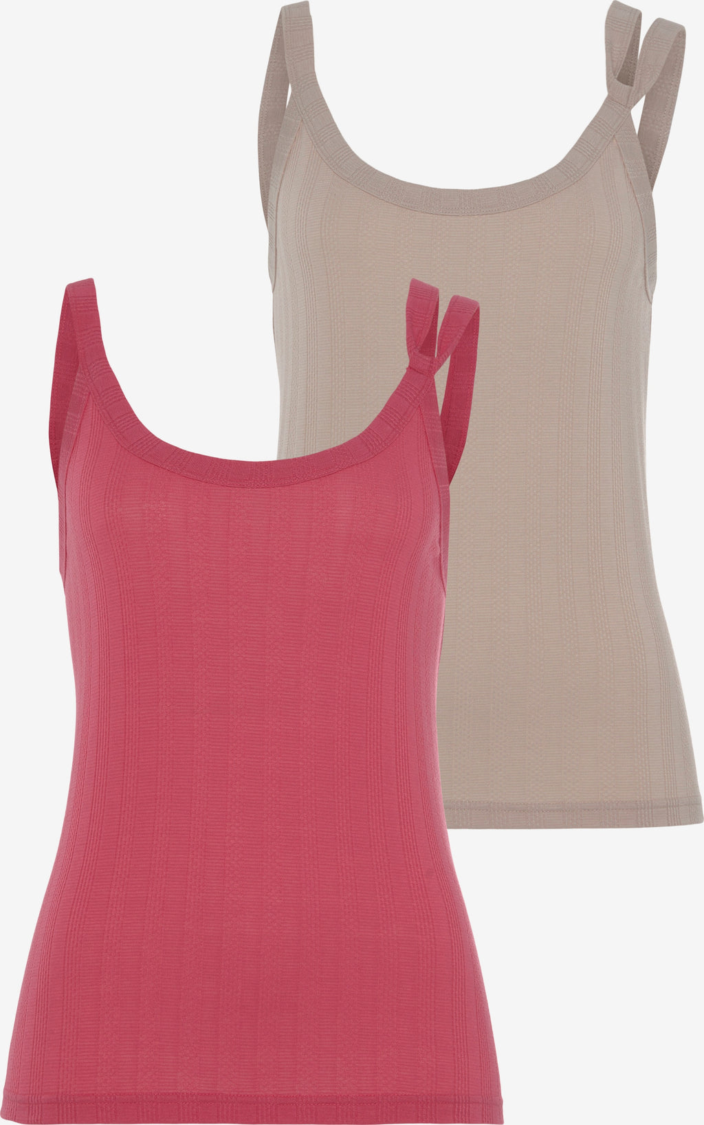  Spaghetti Tops Top Dames Grijs / Pink