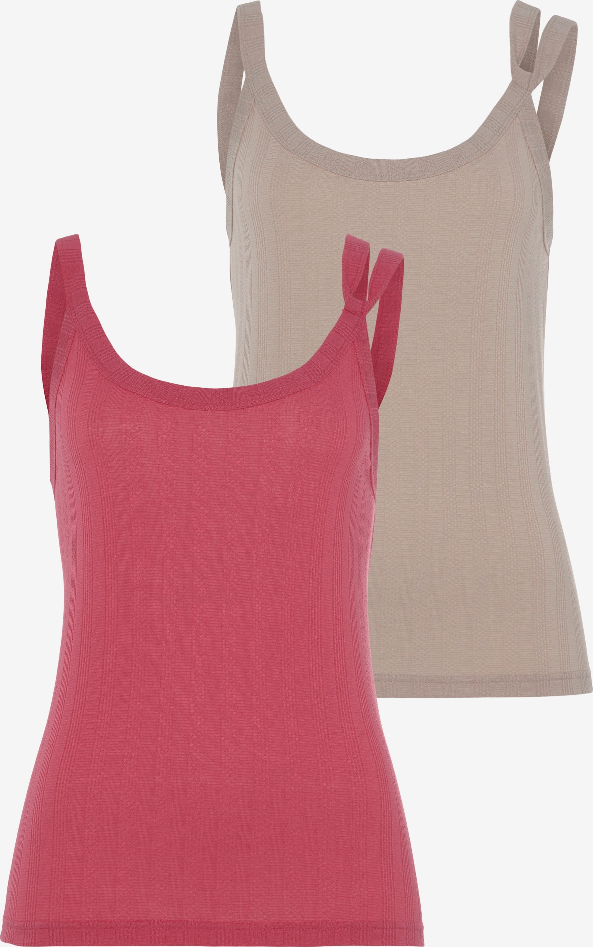  Spaghetti Tops Top Dames Grijs / Pink