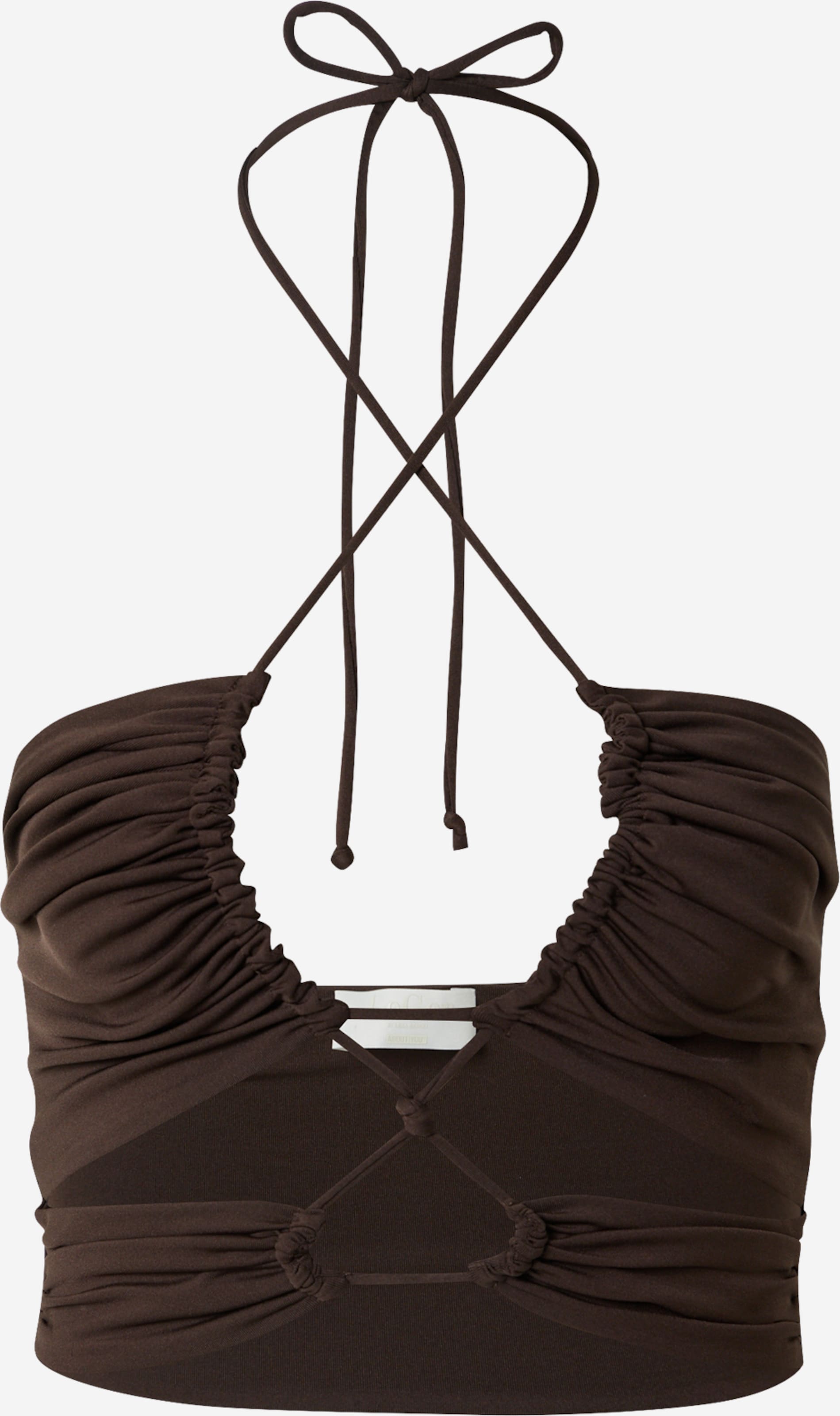  Crop Tops Top Leyli Dames Donkerbruin