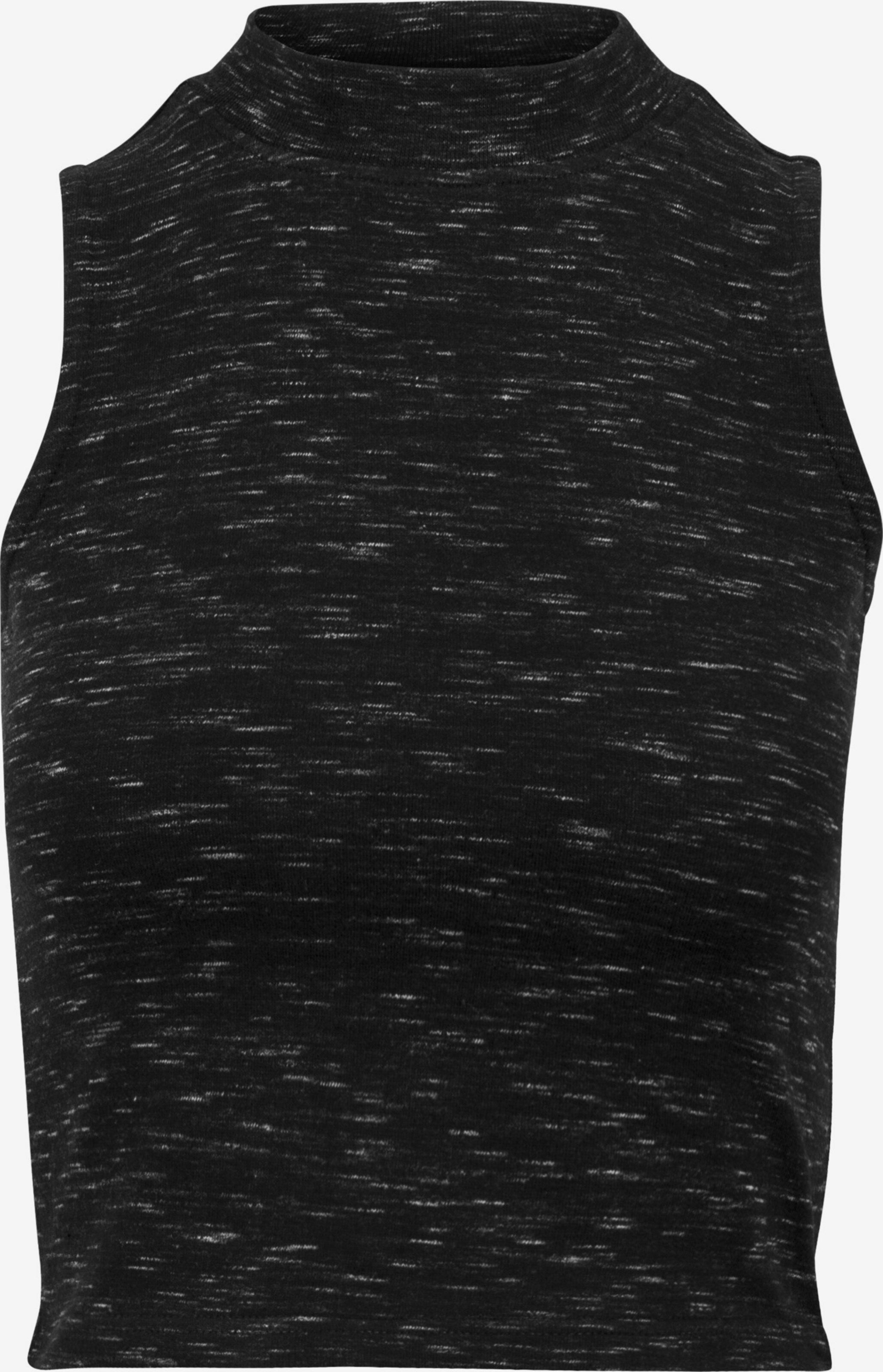 URBAN CLASSICS Crop Tops Top Dames Zwart Gemêleerd