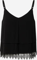 About You Kanten Tops Top Ledora Dames Zwart