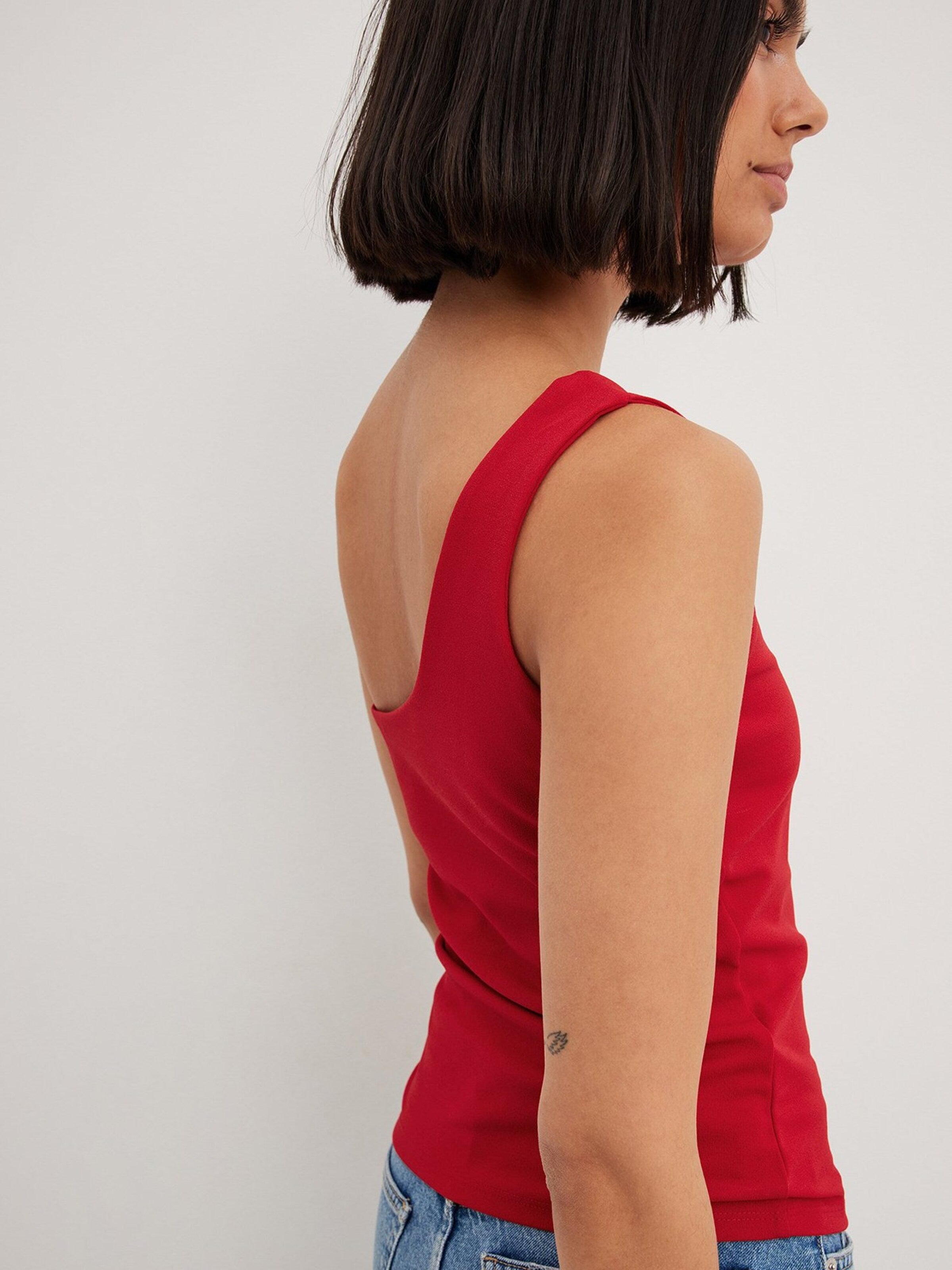 NA-KD Crop Tops Top Dames Rood
