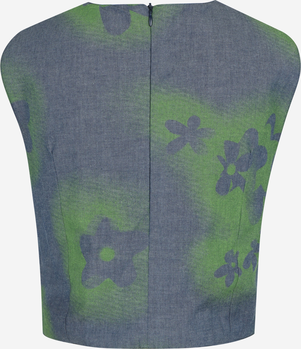 Crop Tops Top Gossy Dames Blauw / Groen