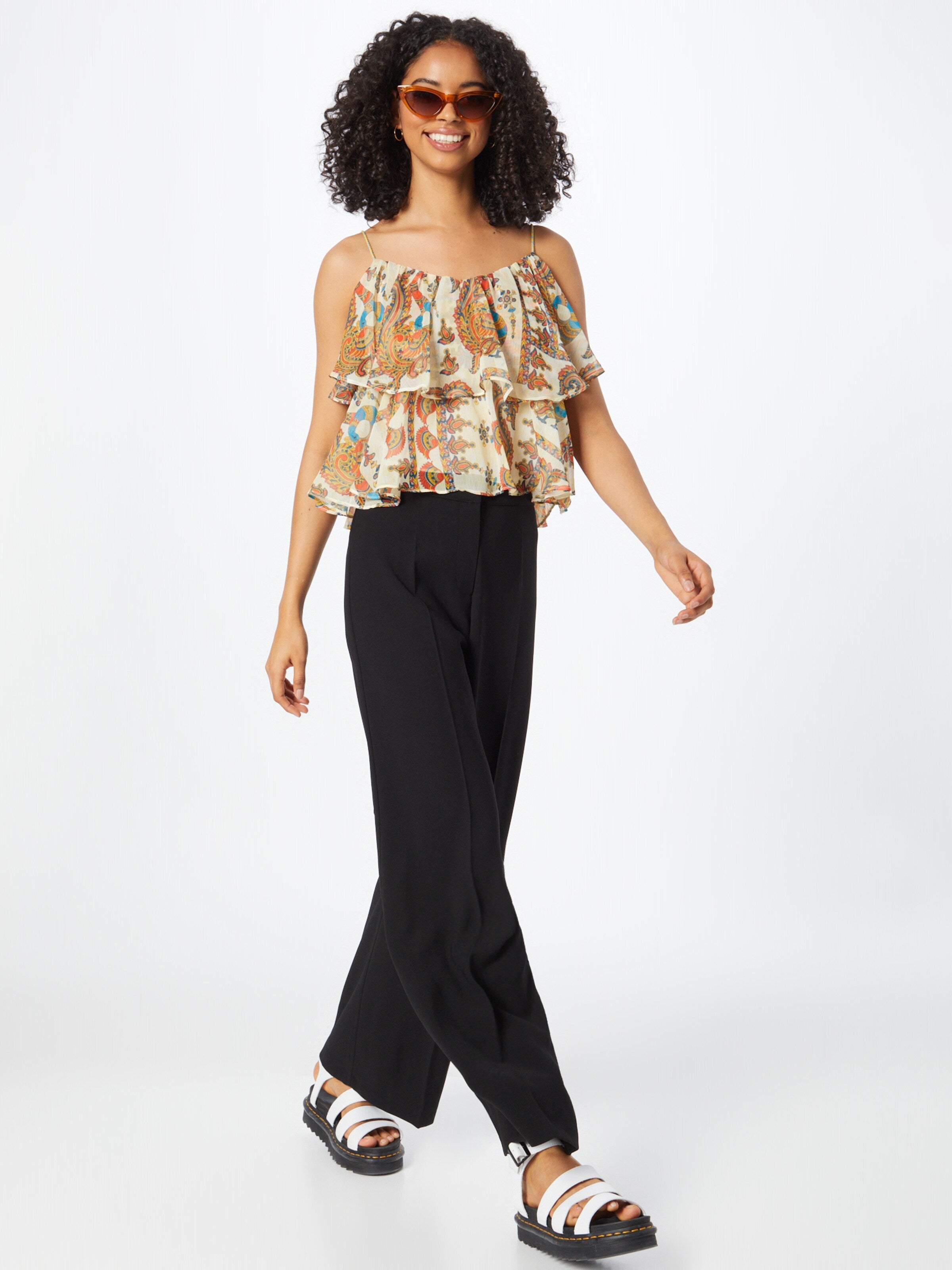 RIVER ISLAND Spaghetti Tops Top Dames Lichtbeige