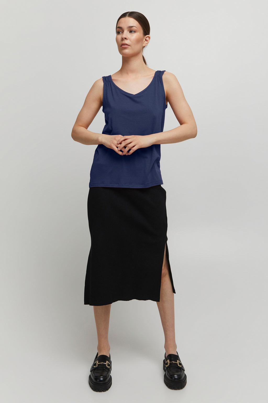 B.young Tanktops Top Dames Indigo