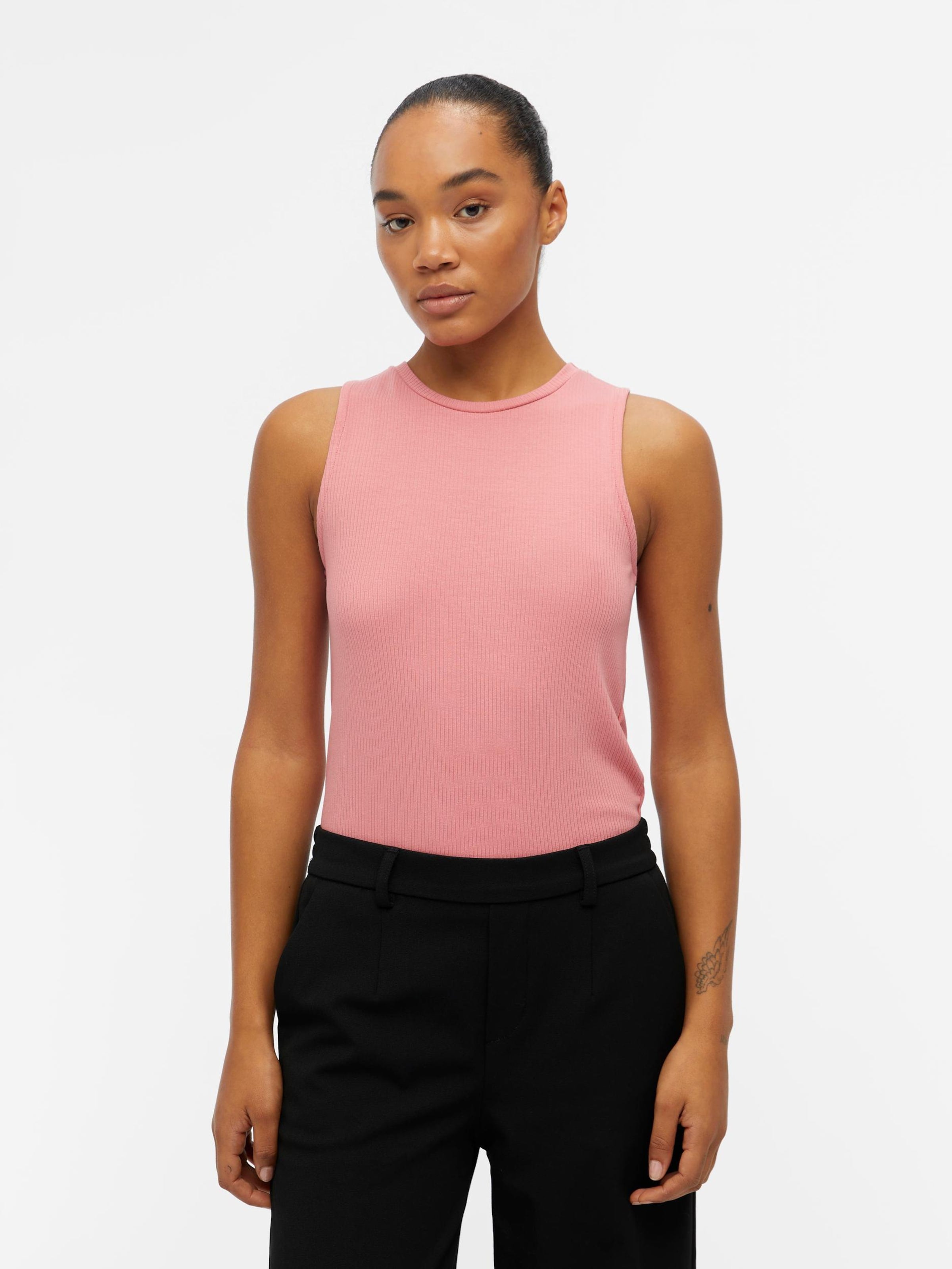 Object Mouwloze Shirts Top JAMIE Dames Oudroze