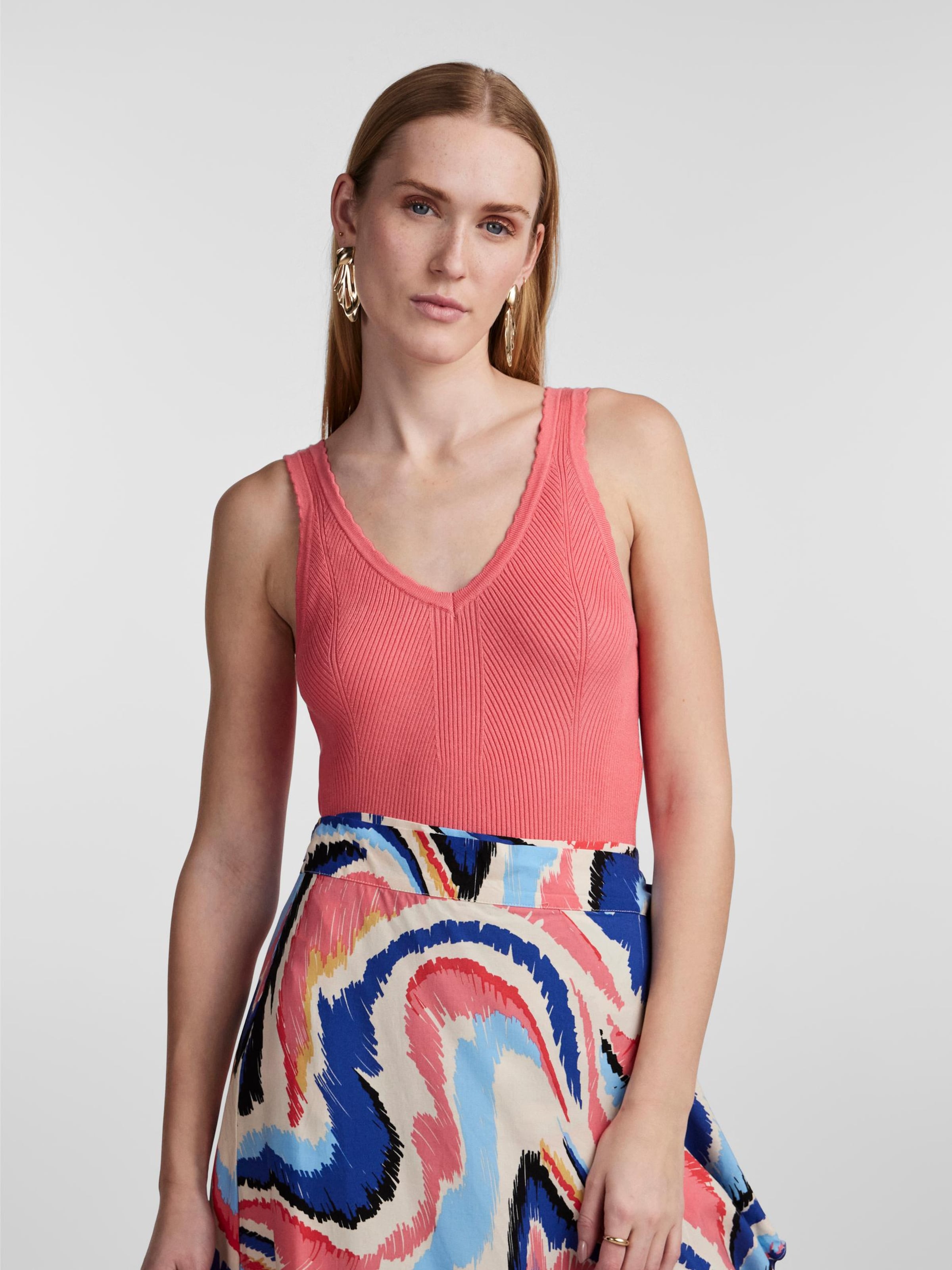 Y.A.S Mouwloze Shirts Top BALSI Dames Roze