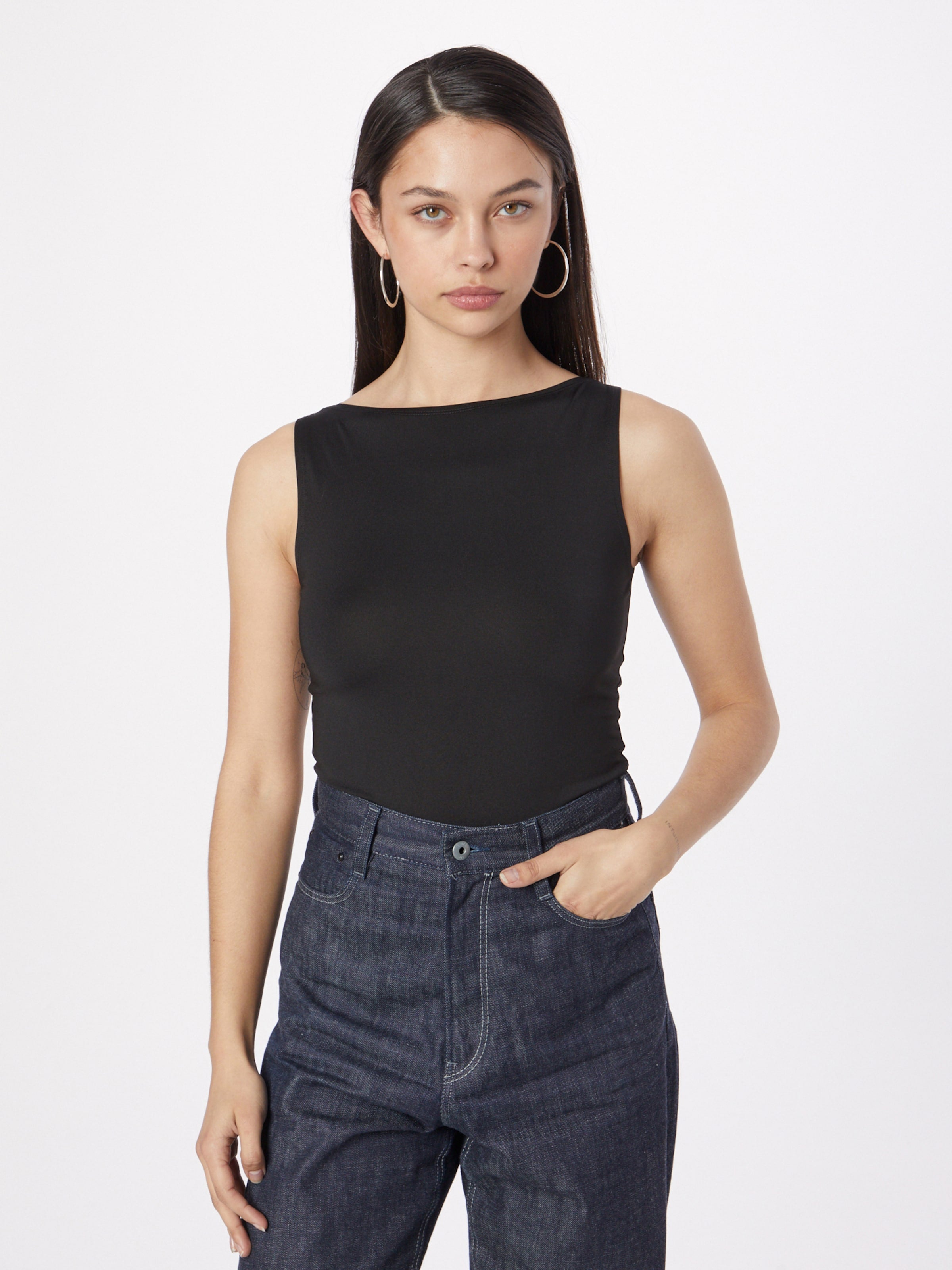 WEEKDAY Mouwloze Shirts Top Annie Dames Zwart