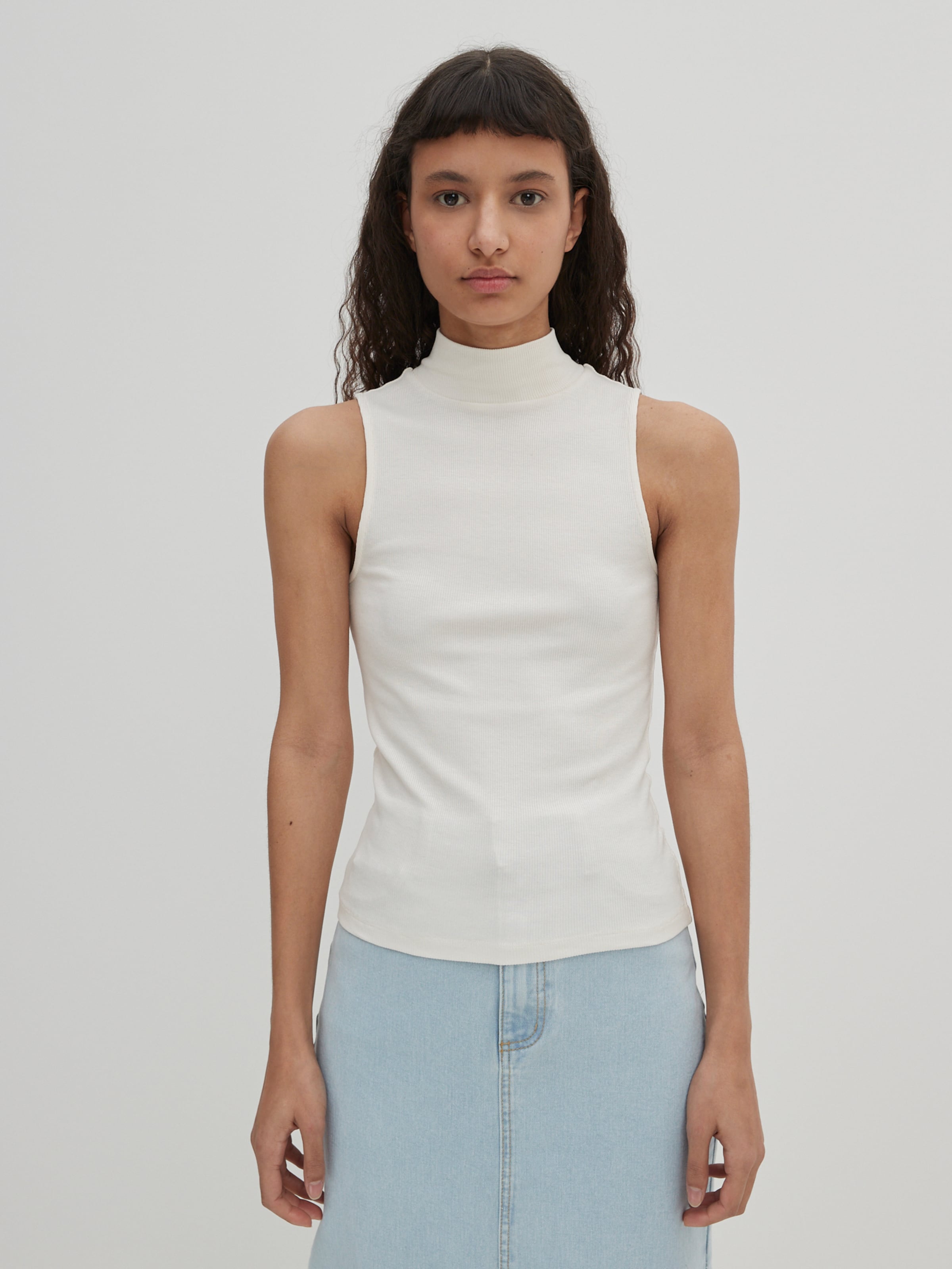 EDITED Mouwloze Shirts Top Lara Dames Offwhite