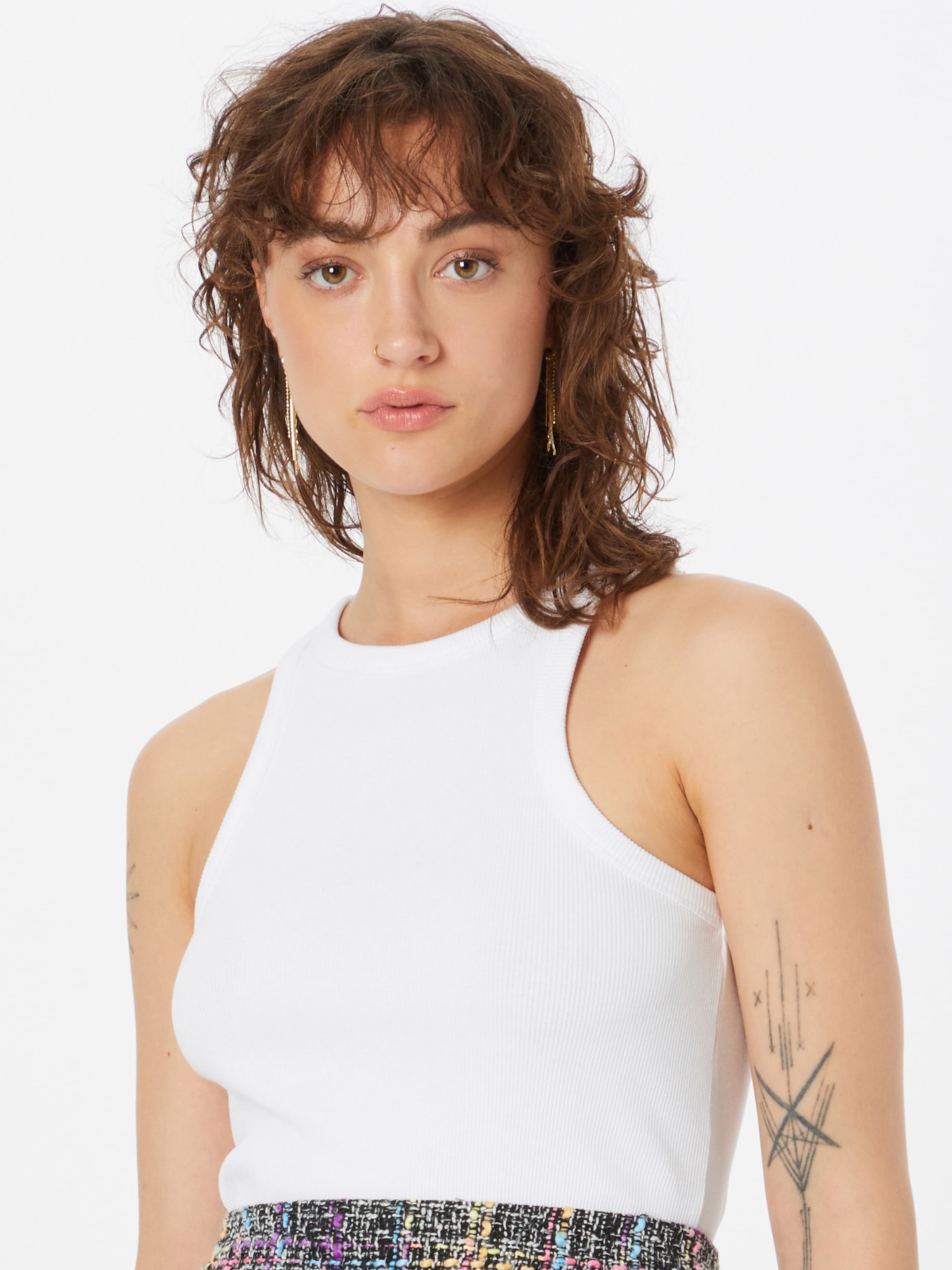 Hugo Tanktops Top Classic Tank Dames Wit
