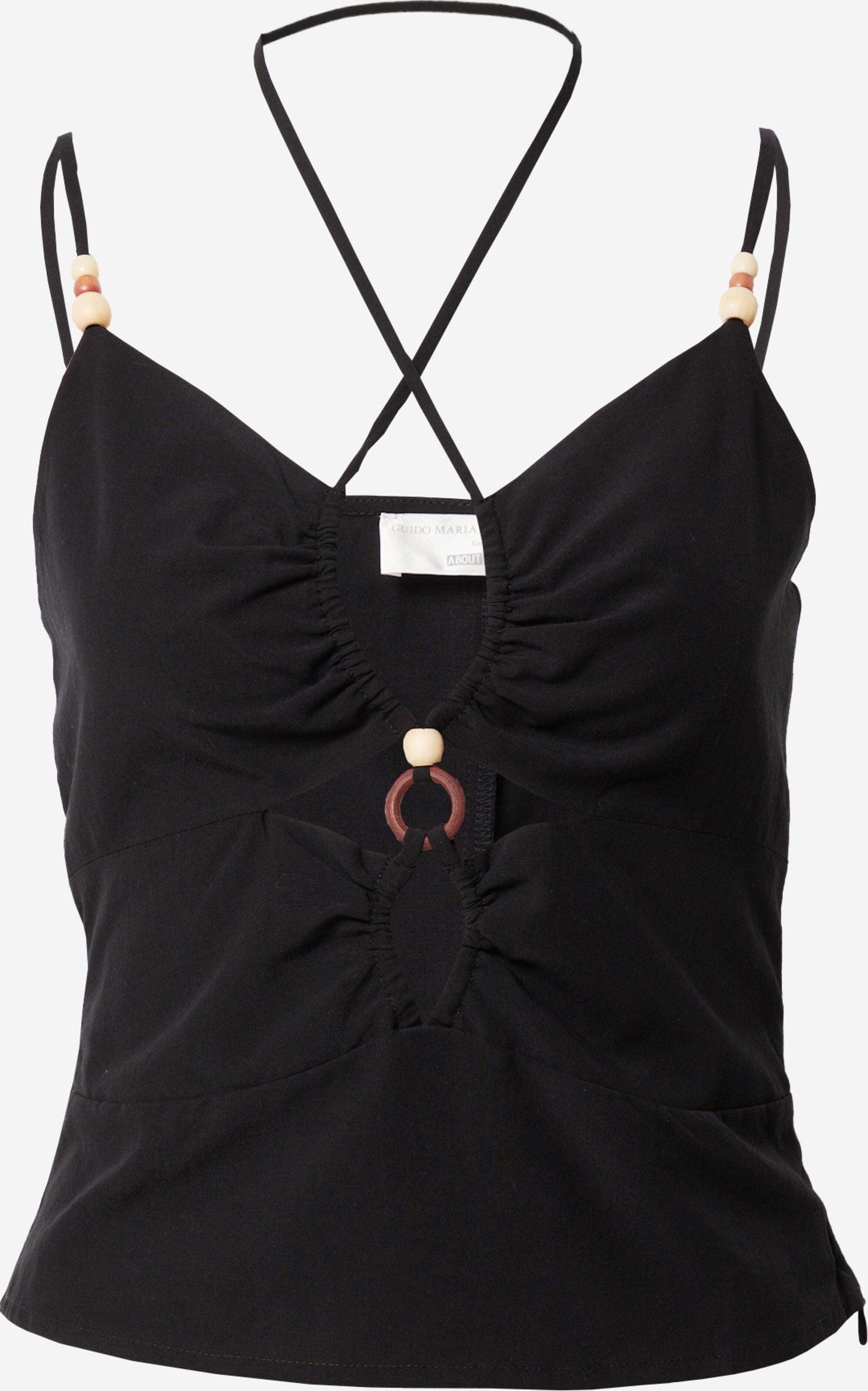  Spaghetti Tops Top Linda Dames Zwart