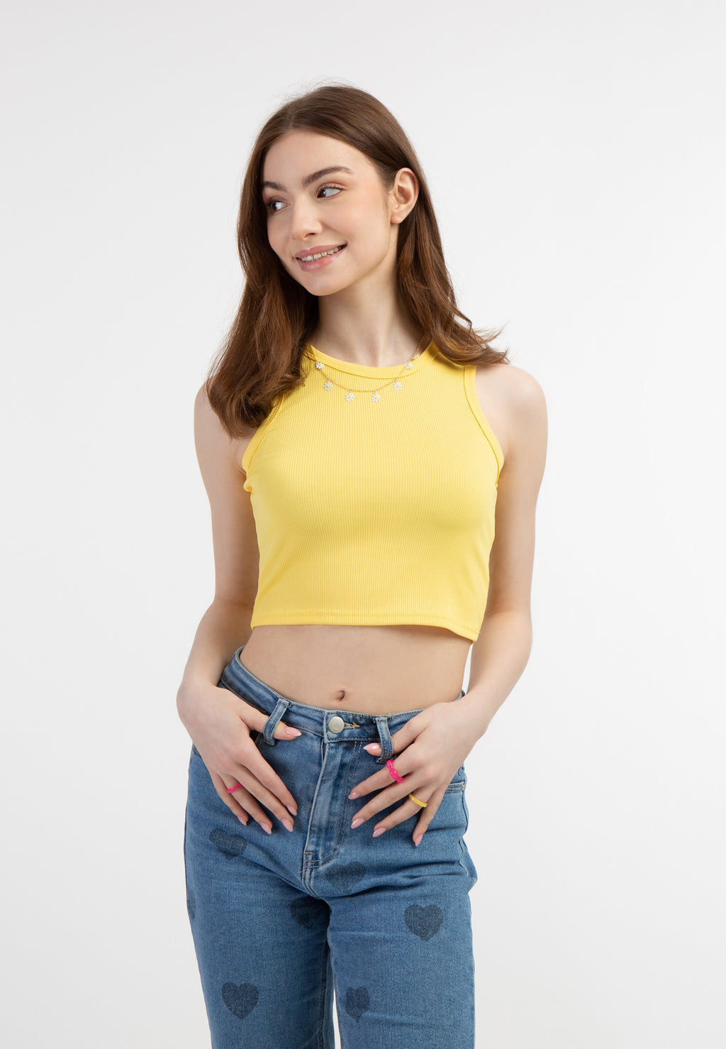 MyMO Tanktops Top Dames Lichtgeel