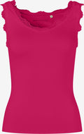  Kanten Tops Top Grete Dames Fuchsia