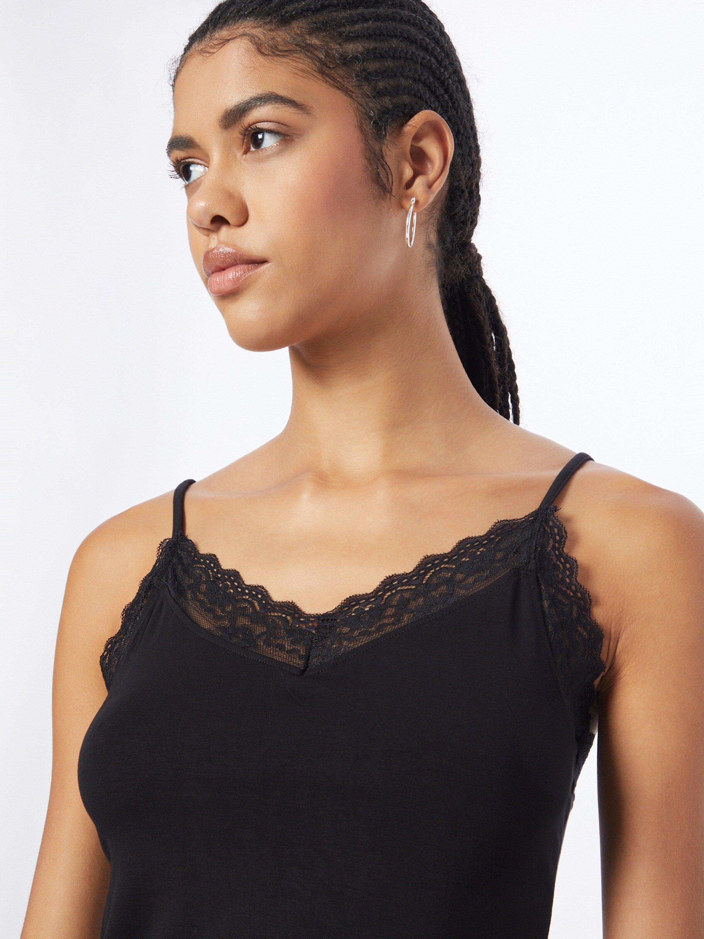 Peppercorn Kanten Tops Top Rosalinda Dames Zwart