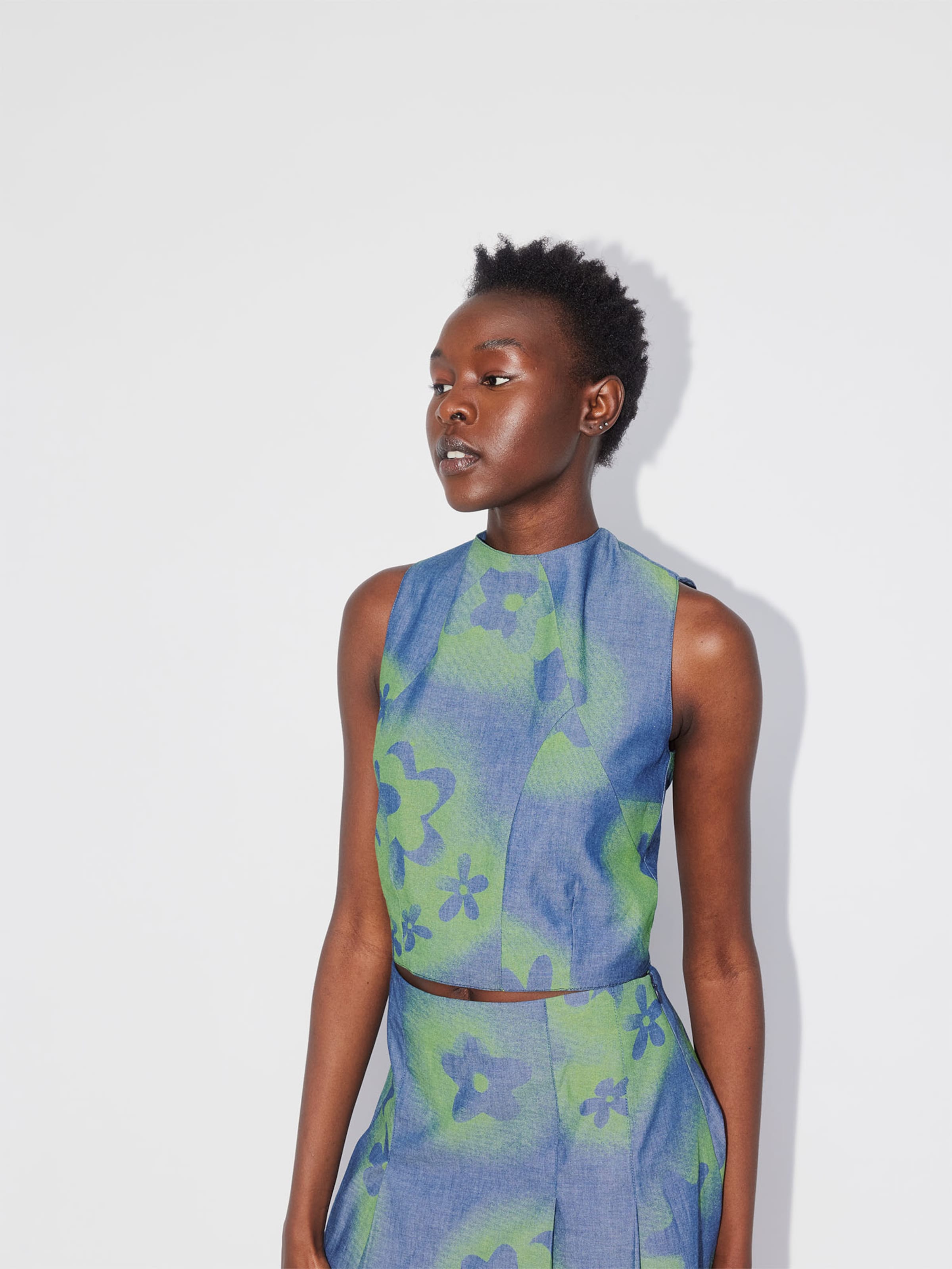  Crop Tops Top Gossy Dames Blauw / Groen