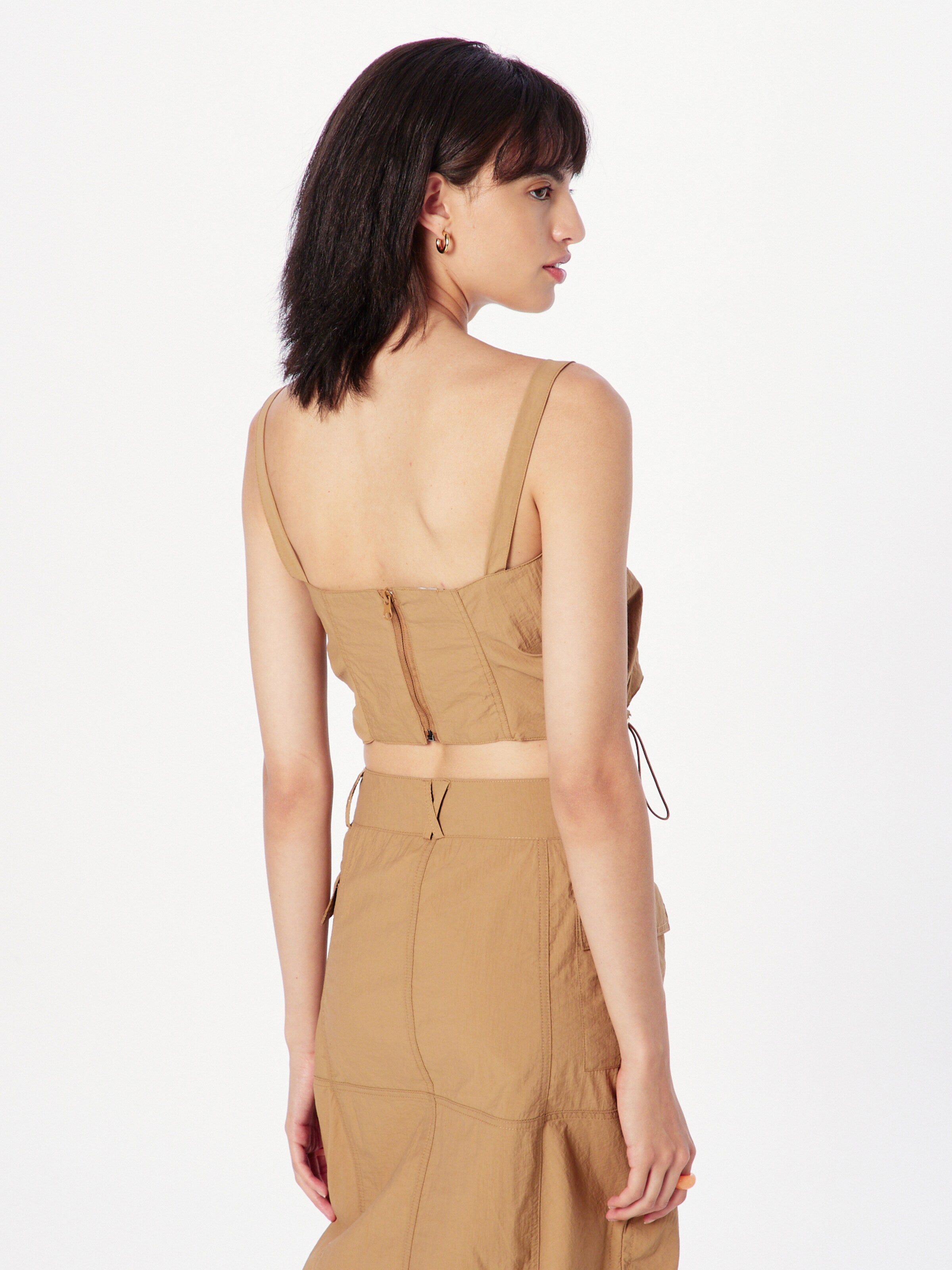 NASTY GAL Tanktops Top Dames Stone Grey