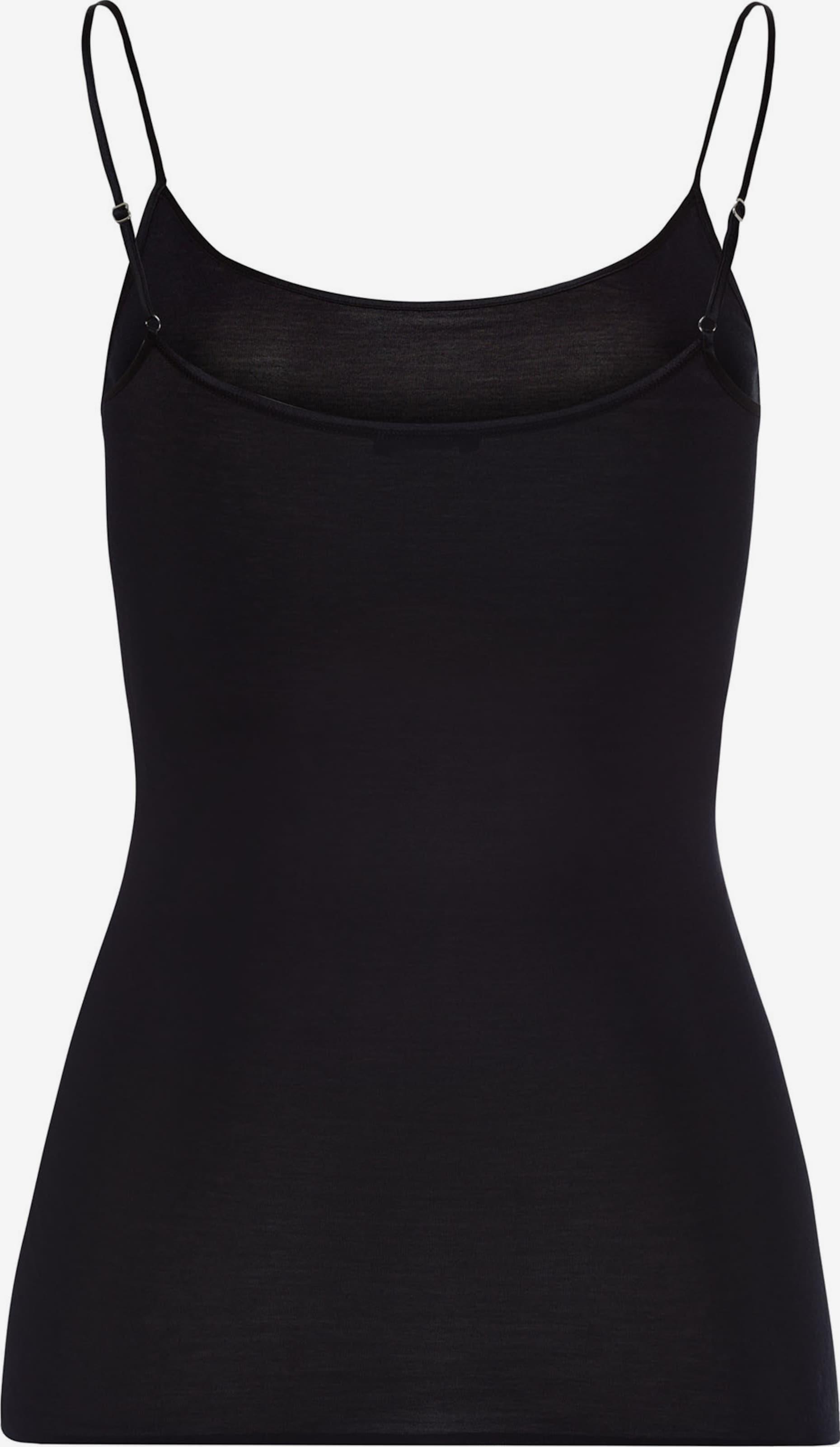HANRO Spaghetti Tops Top Cotton Seamless Dames Zwart