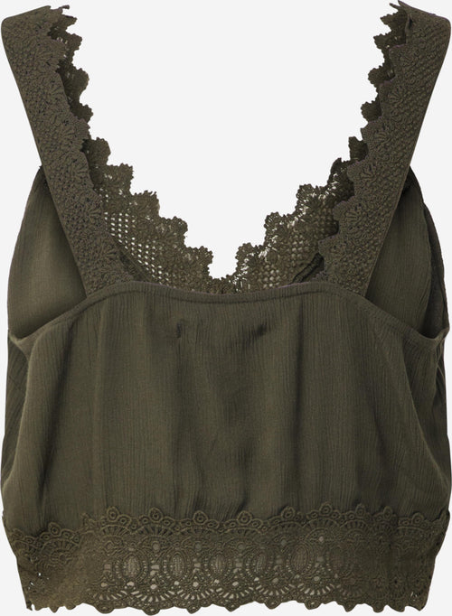 About You Kanten Tops Top Giona Dames Kaki