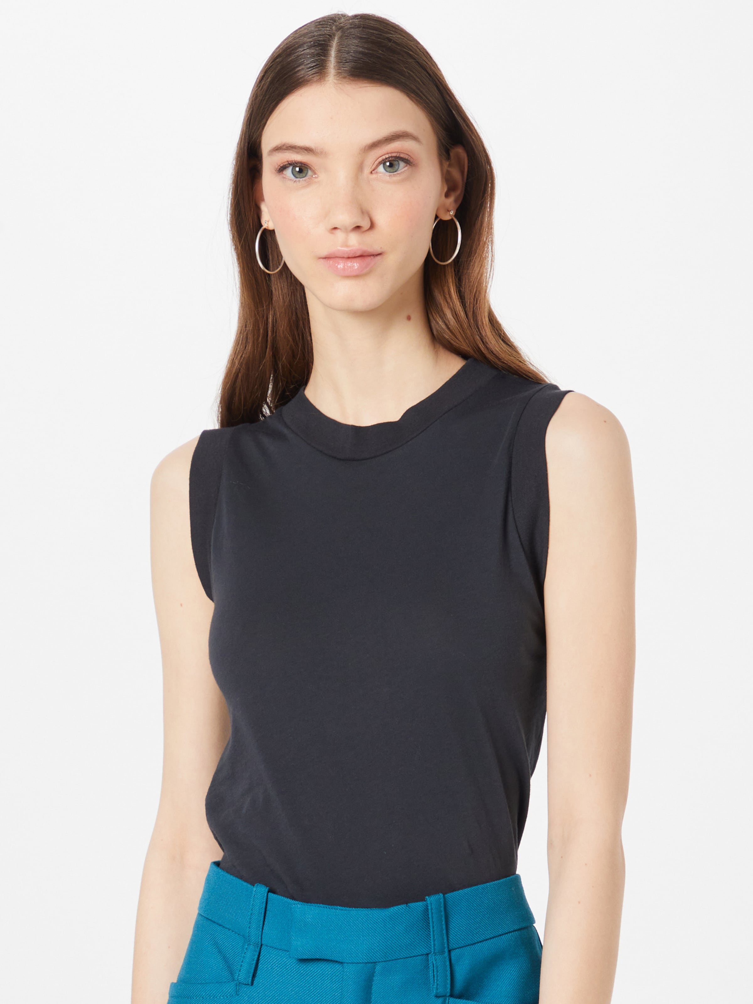 AllSaints Mouwloze Shirts Top IMOGEN Dames Zwart