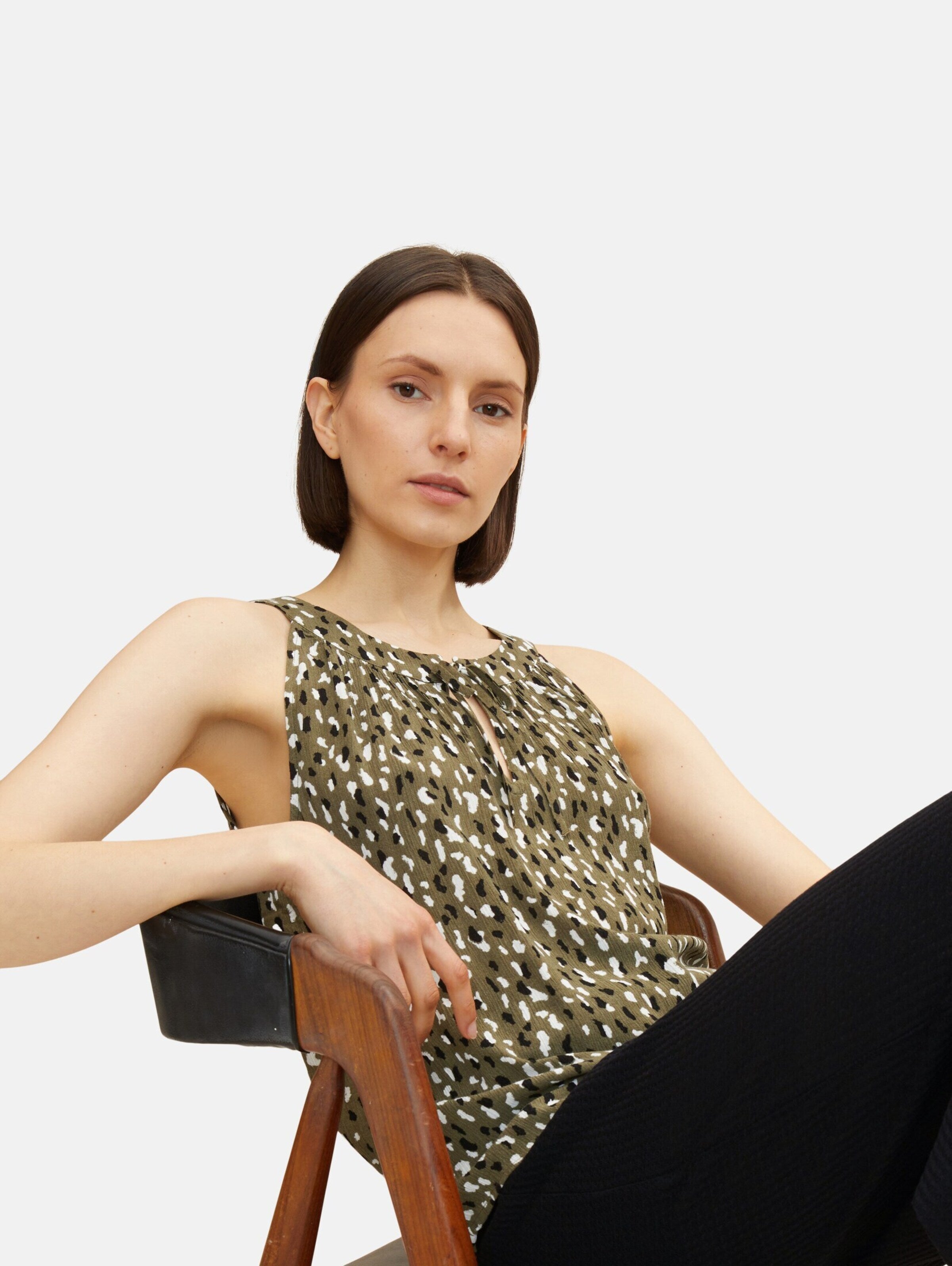 Tom Tailor Tanktops Top Dames Olijfgroen