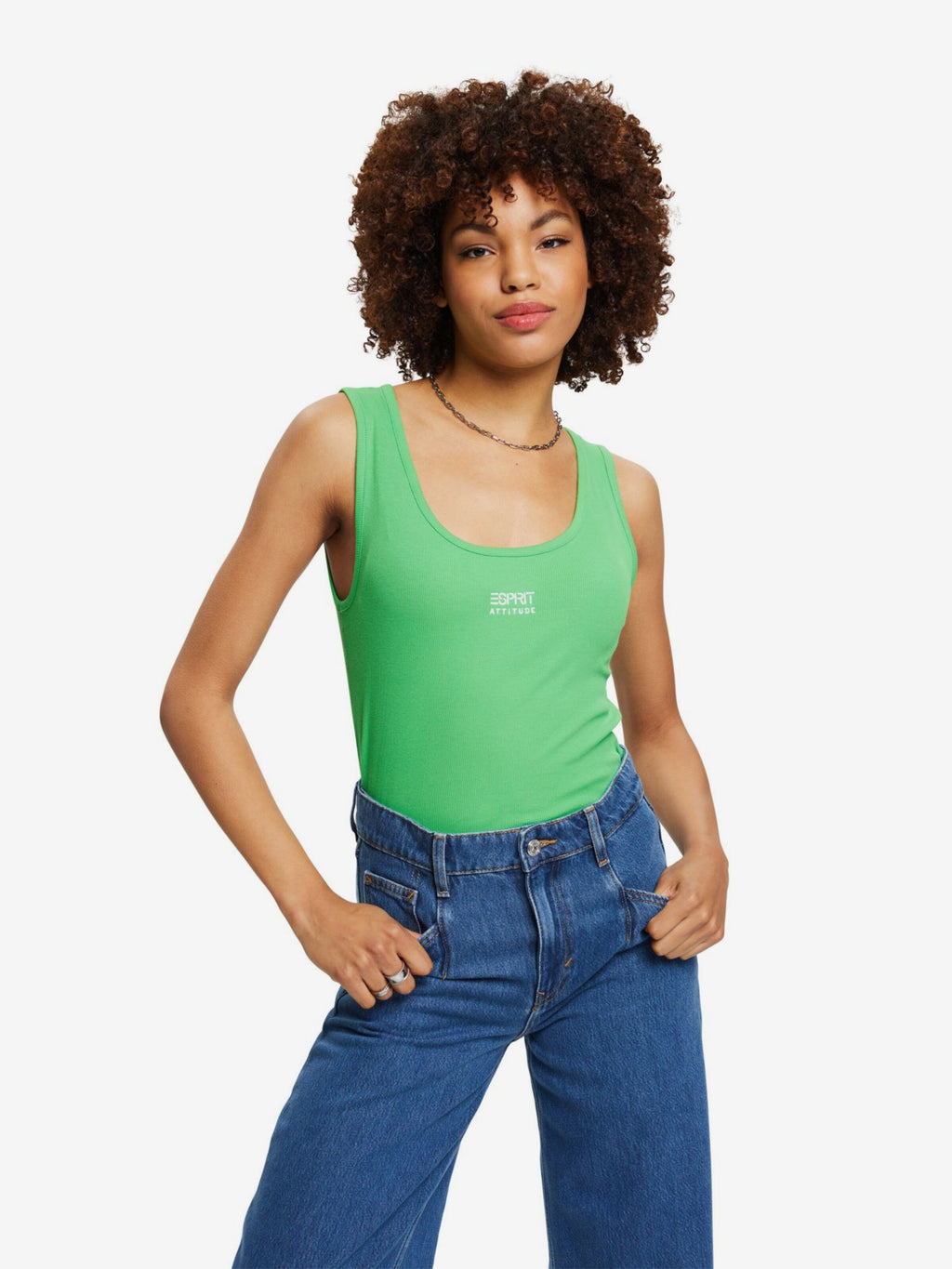 ESPRIT Mouwloze Shirts Top Dames Groen