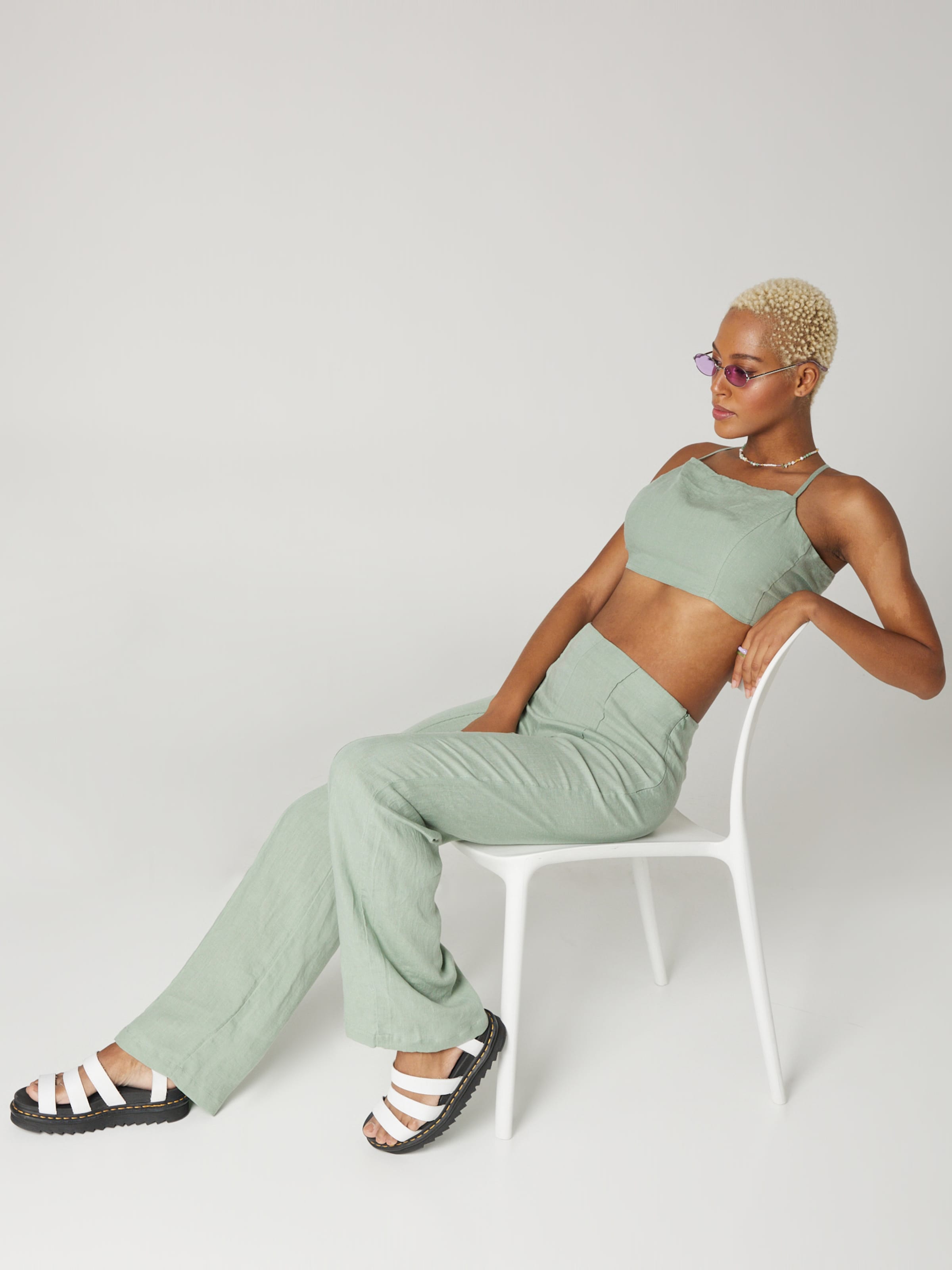  Crop Tops Top Lucia Dames Pastelgroen