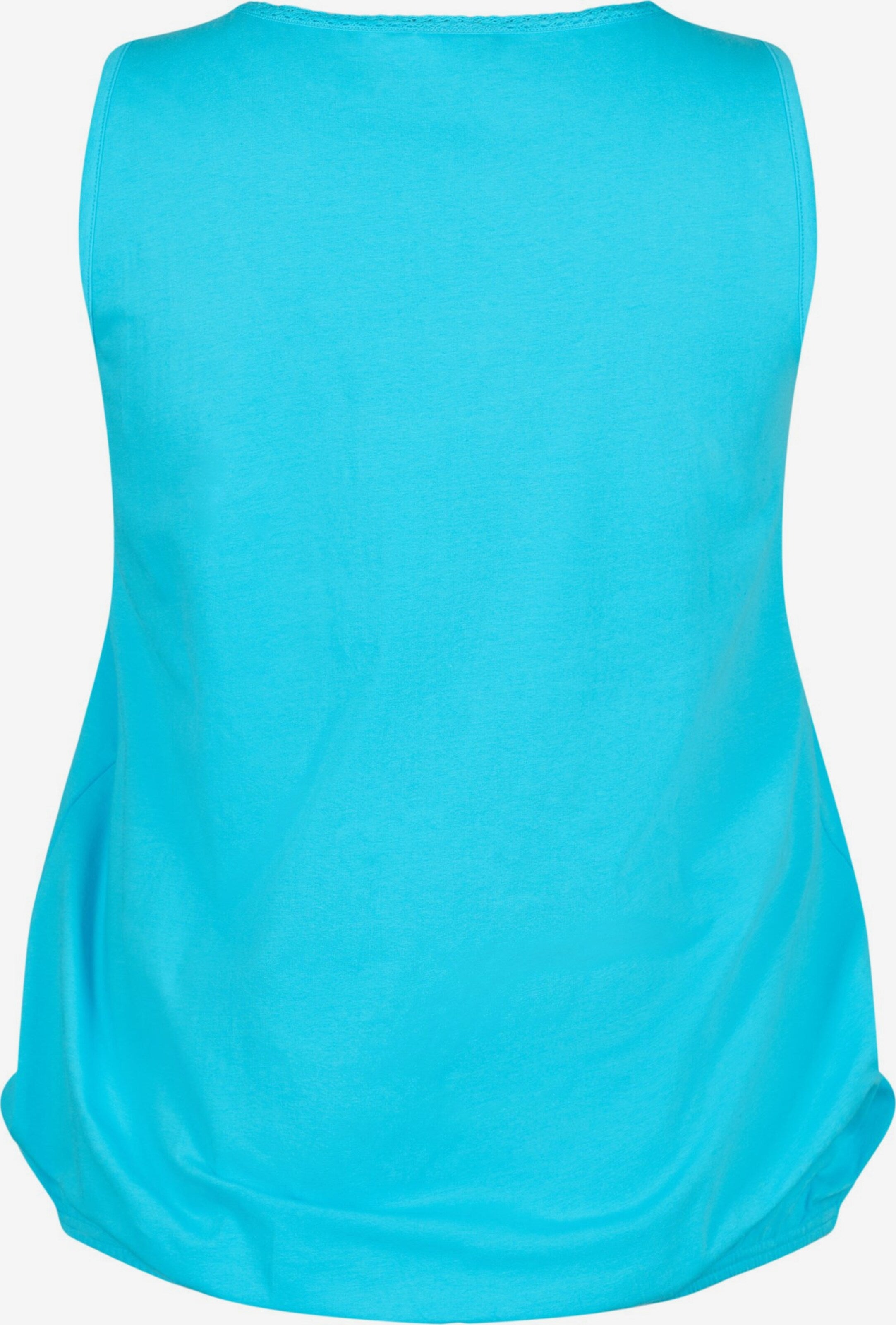 Zizzi Tanktops Top Polly Dames Blauw