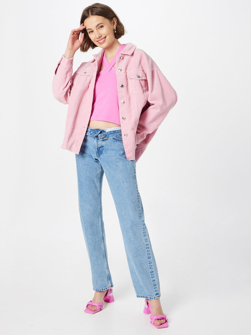 Vero Moda Crop Tops Top ALASKA Dames Lichtroze