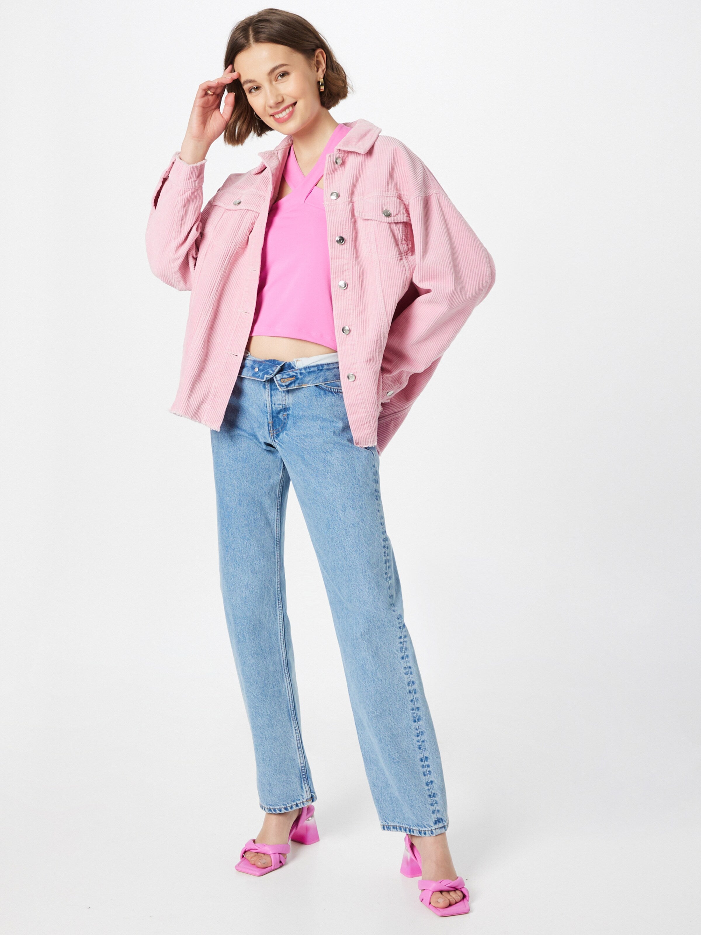 Vero Moda Crop Tops Top ALASKA Dames Lichtroze
