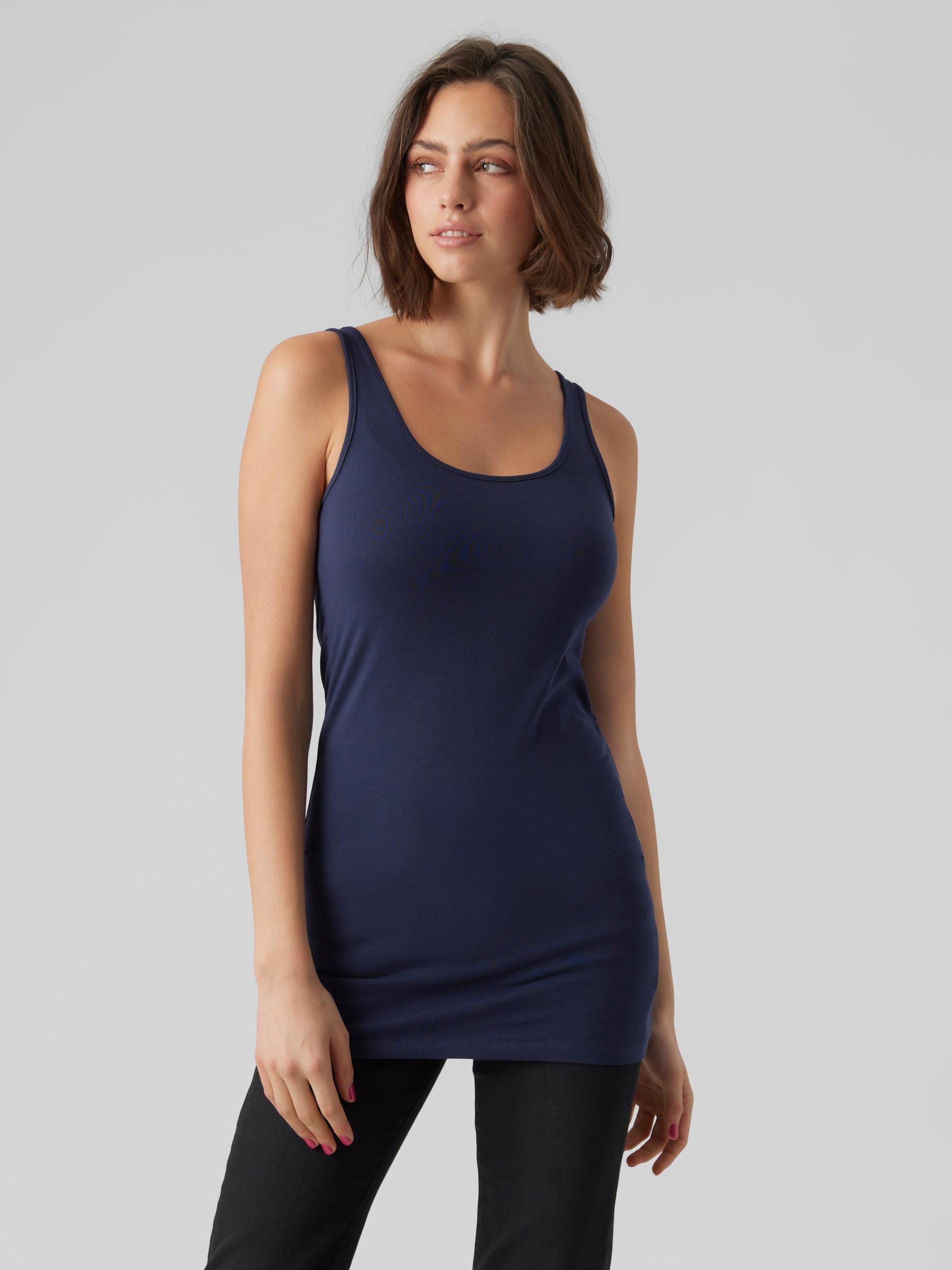 Vero Moda Tanktops Top MAXI Dames Navy / Wit