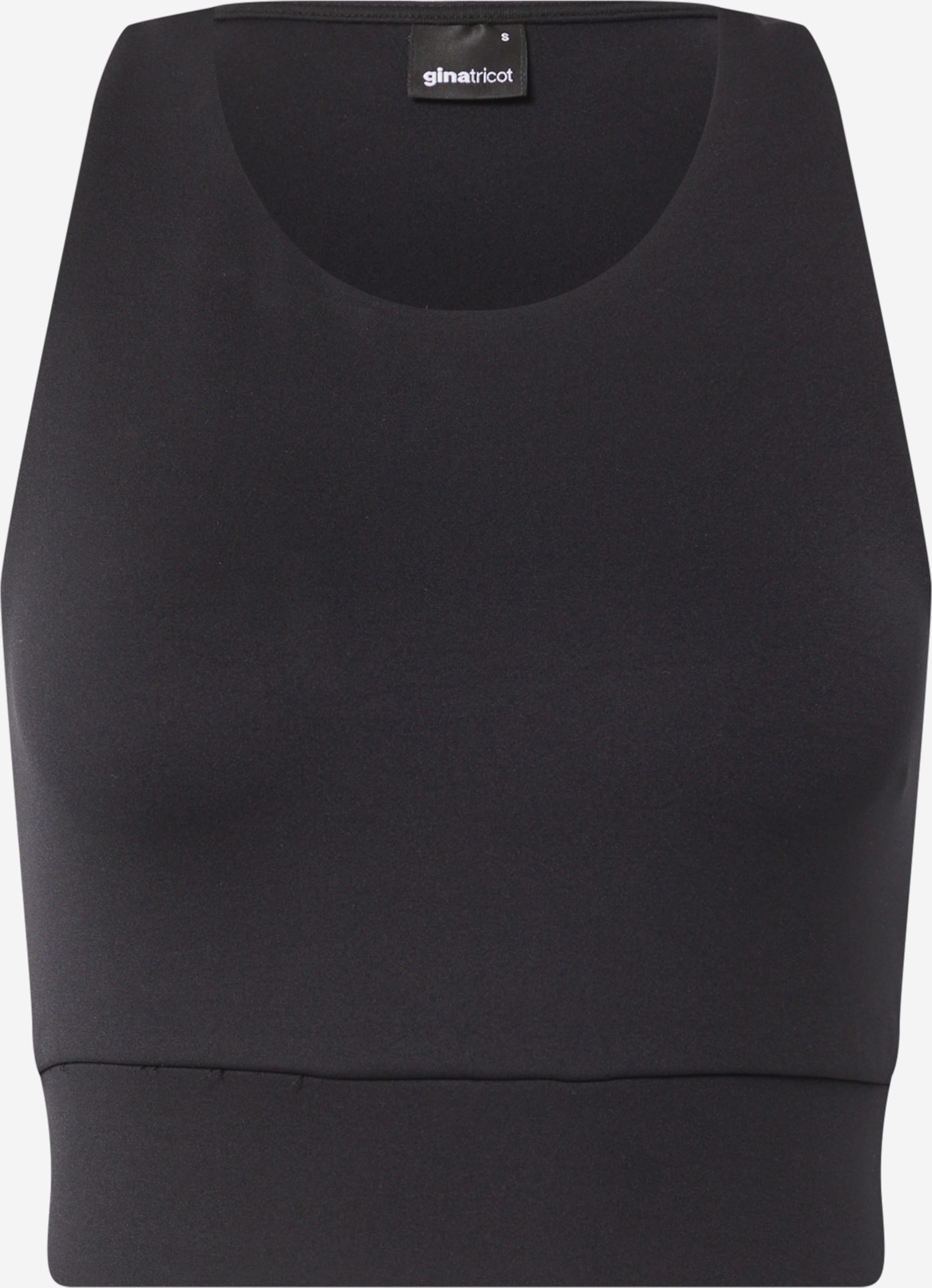Gina Tricot Crop Tops Top Samantha Dames Zwart