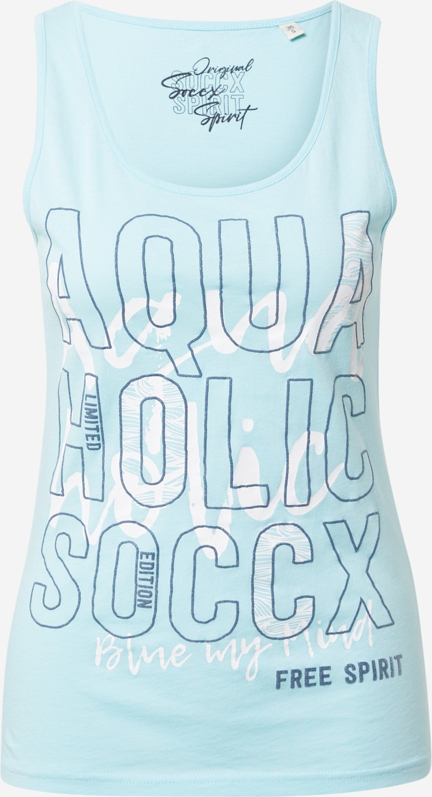 Soccx Tanktops Top Dames Aqua / Duifblauw