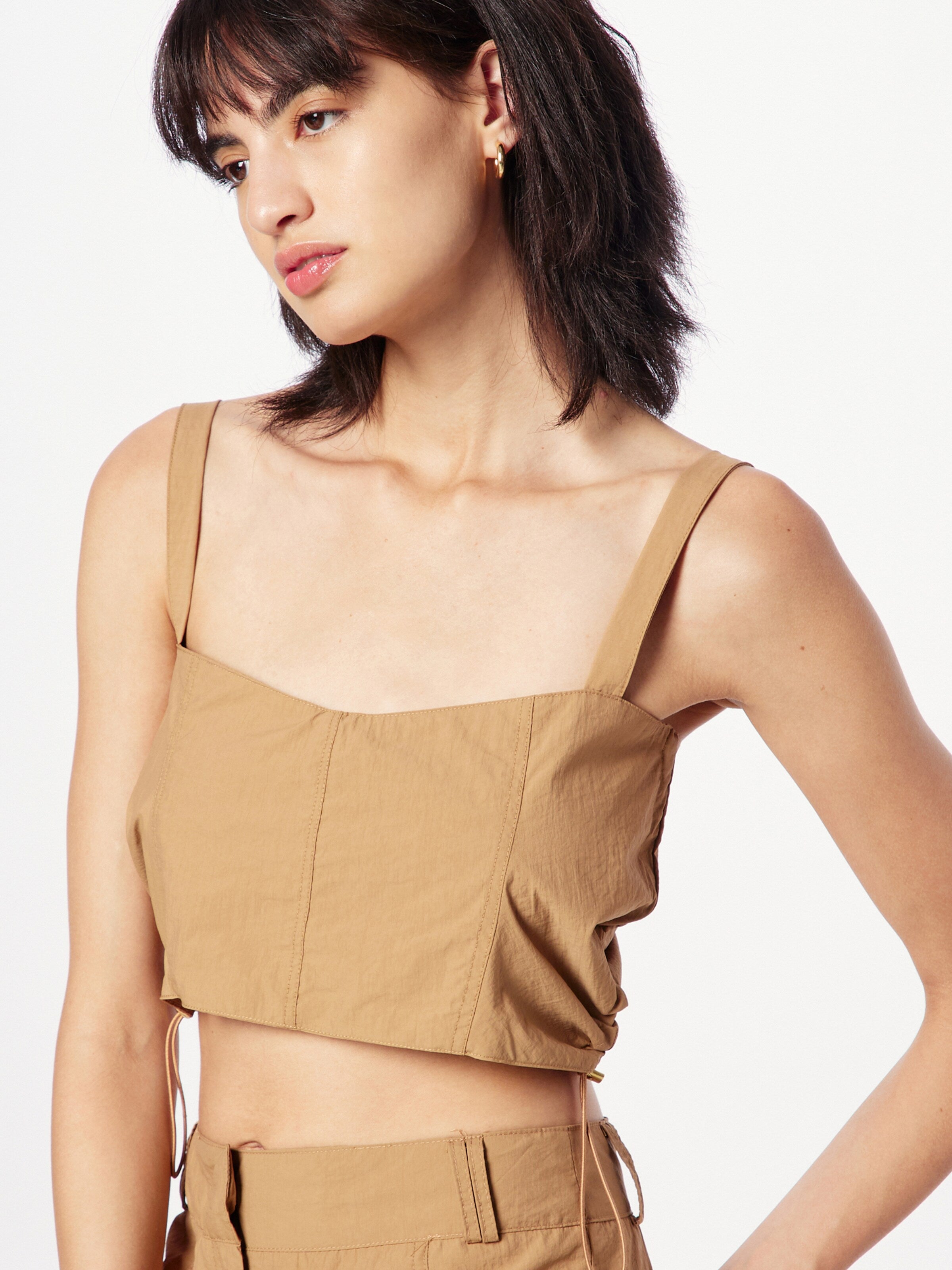 NASTY GAL Tanktops Top Dames Stone Grey