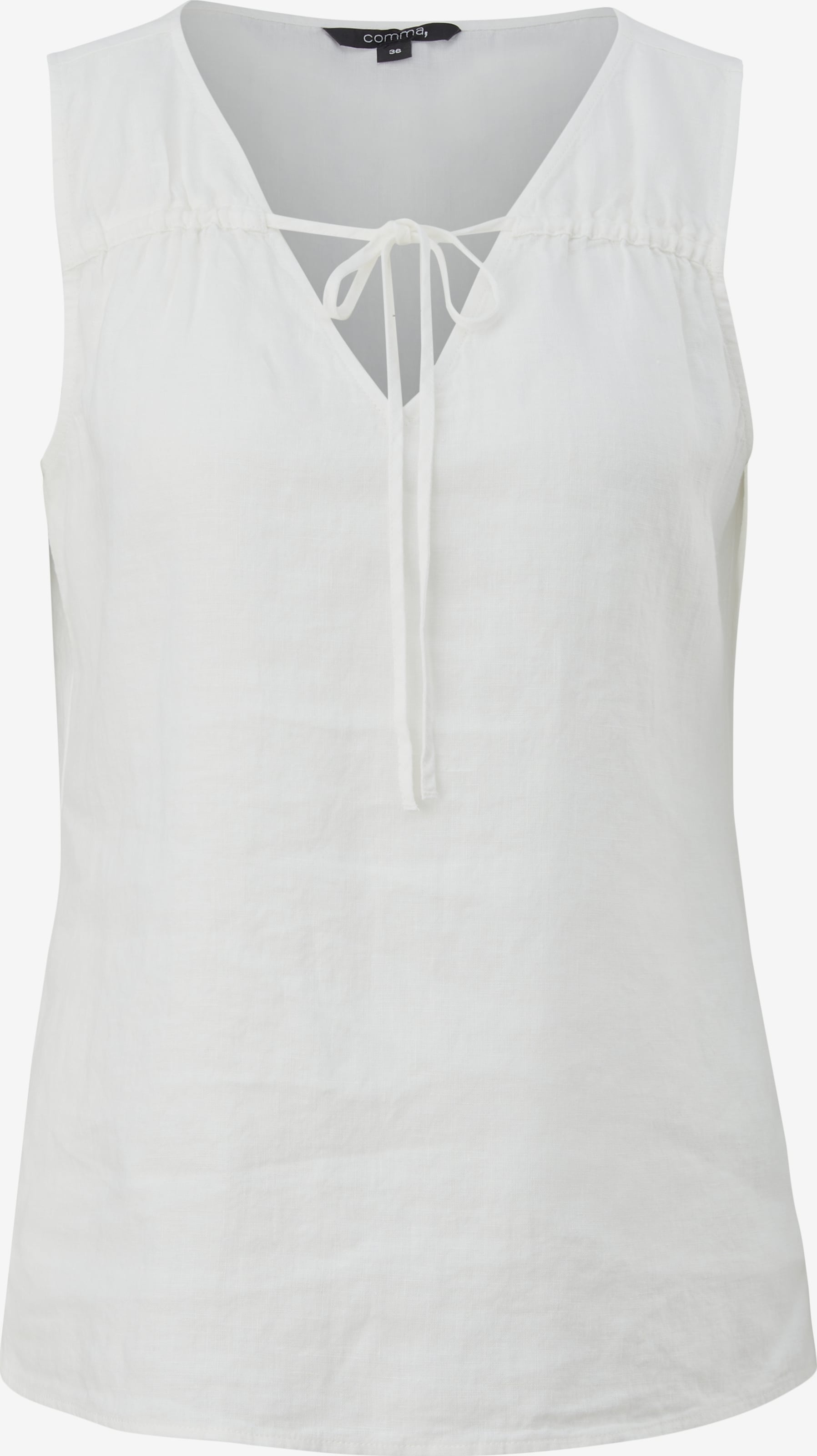 Comma Mouwloze Shirts Top Dames Offwhite