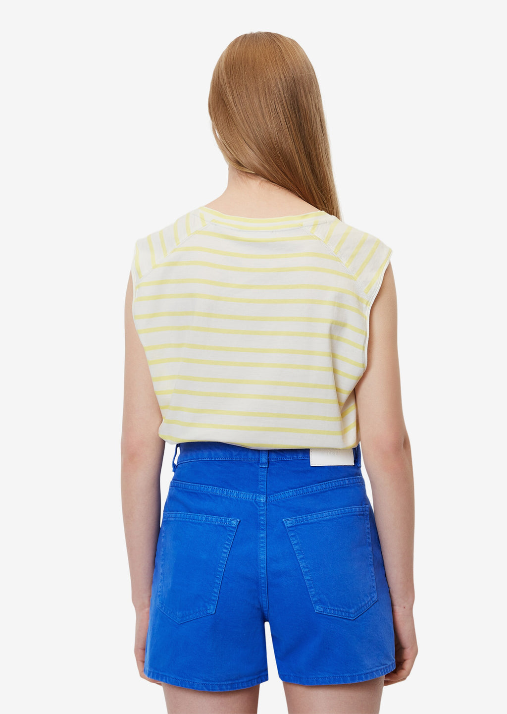 Marc O'Polo Mouwloze Shirts Top Dames Lichtgeel