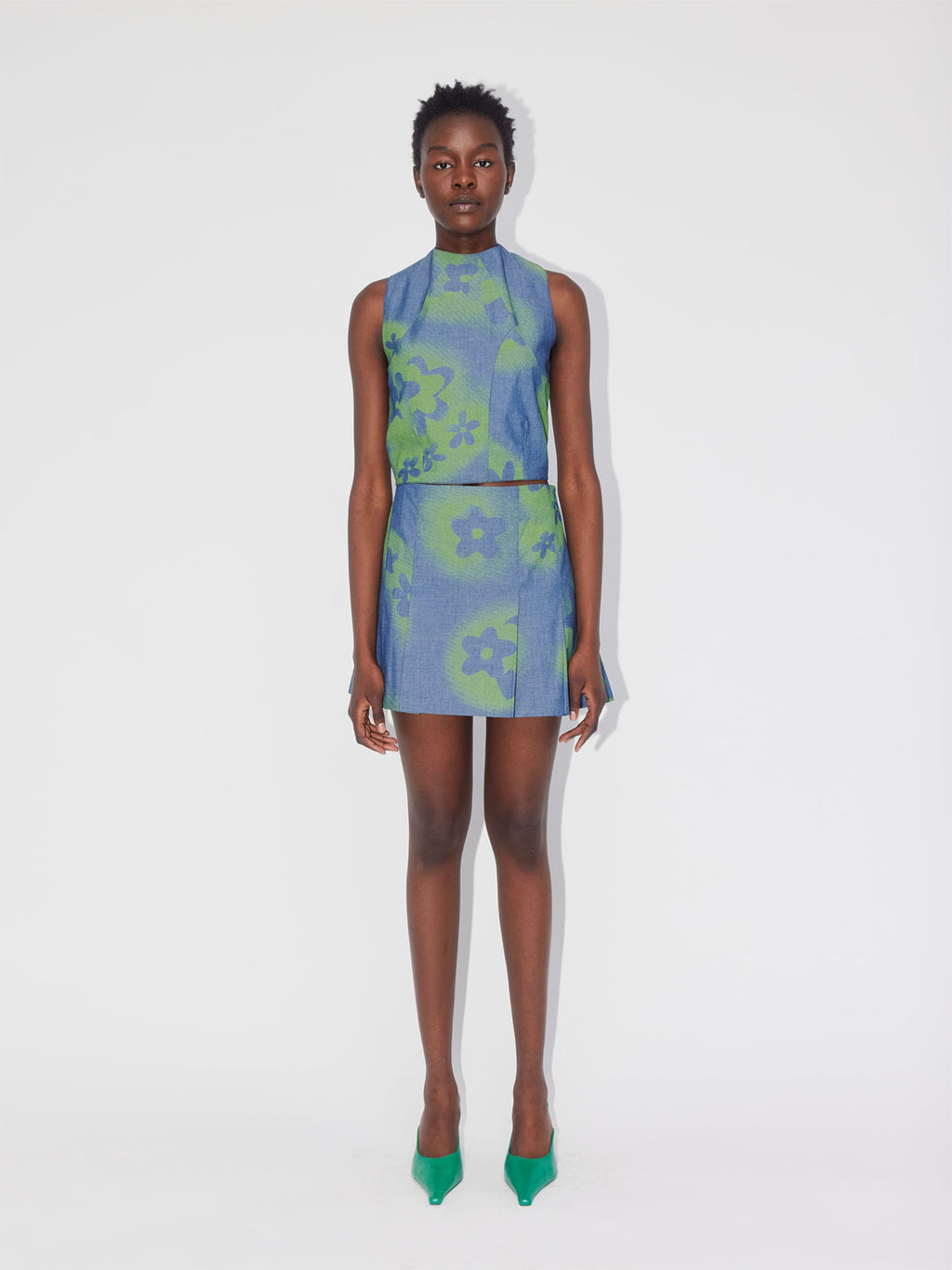  Crop Tops Top Gossy Dames Blauw / Groen