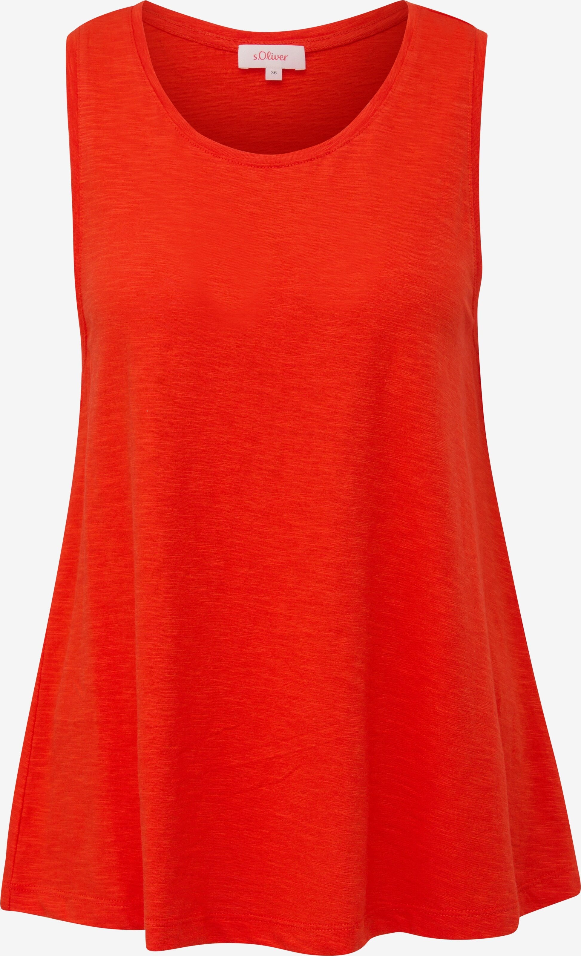 S.Oliver Mouwloze Shirts Top Dames Neonoranje